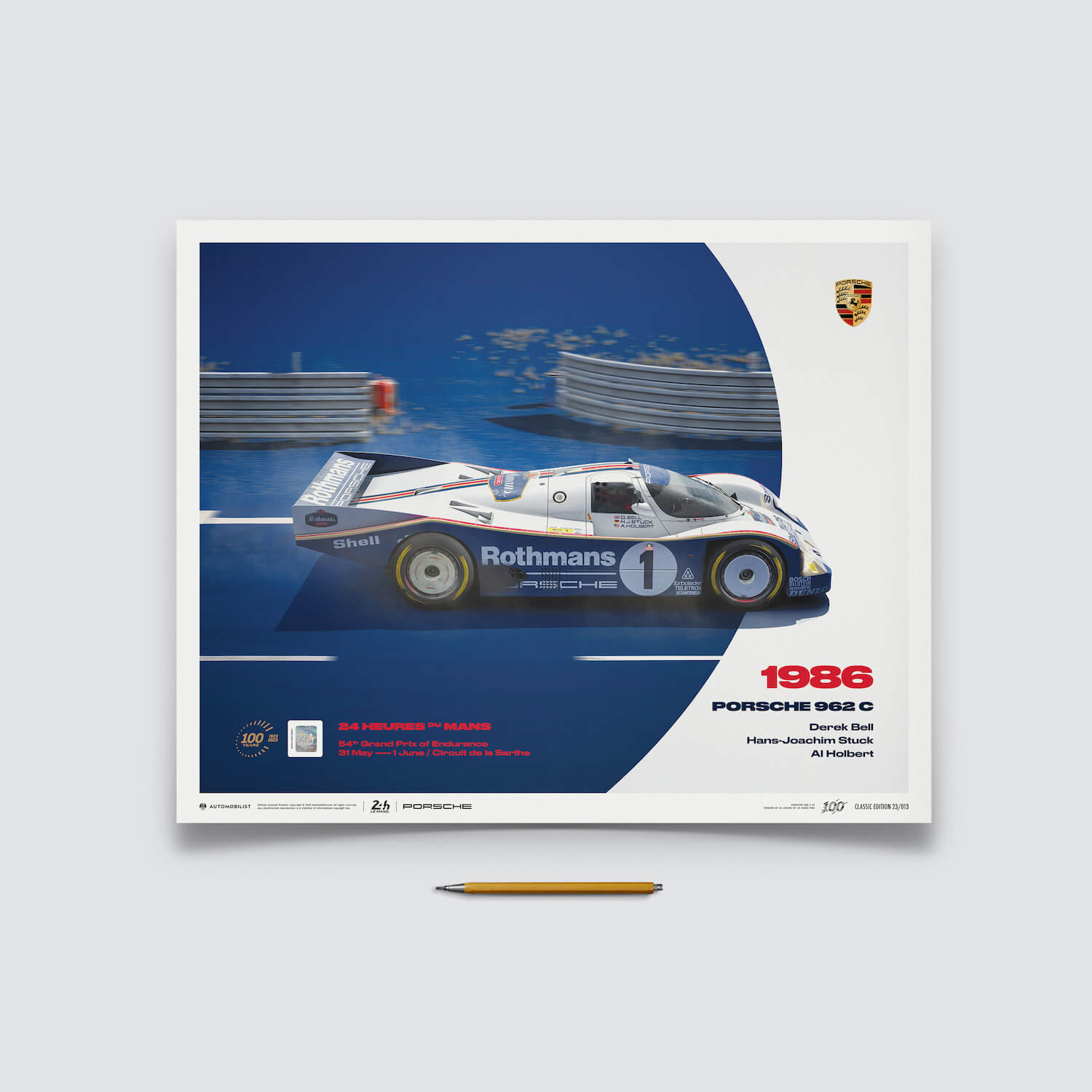 Porsche 962 C | 1986 100th Anniversary | 24h Le Mans Poster
