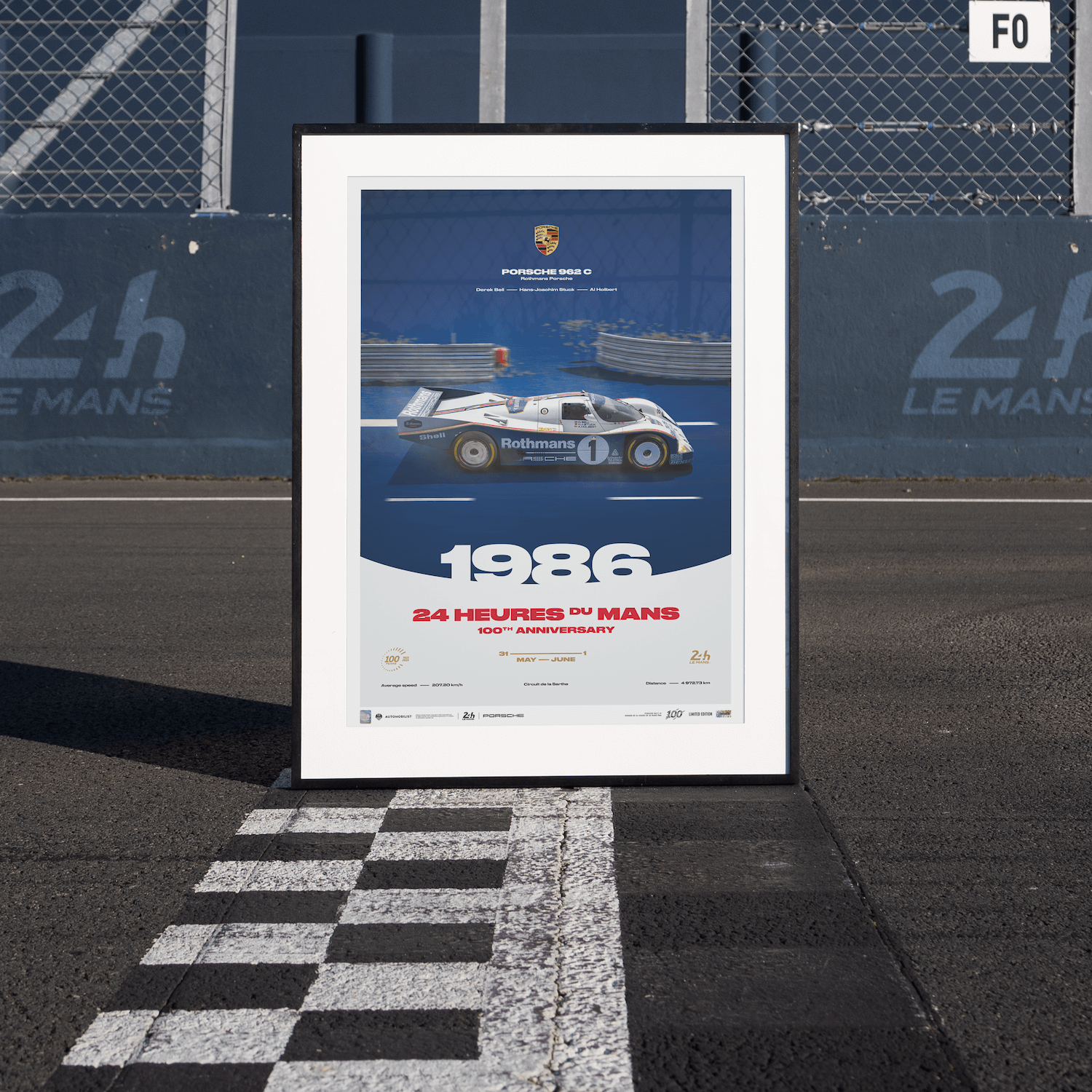 Porsche 962 C | 1986 100th Anniversary | 24h Le Mans Poster