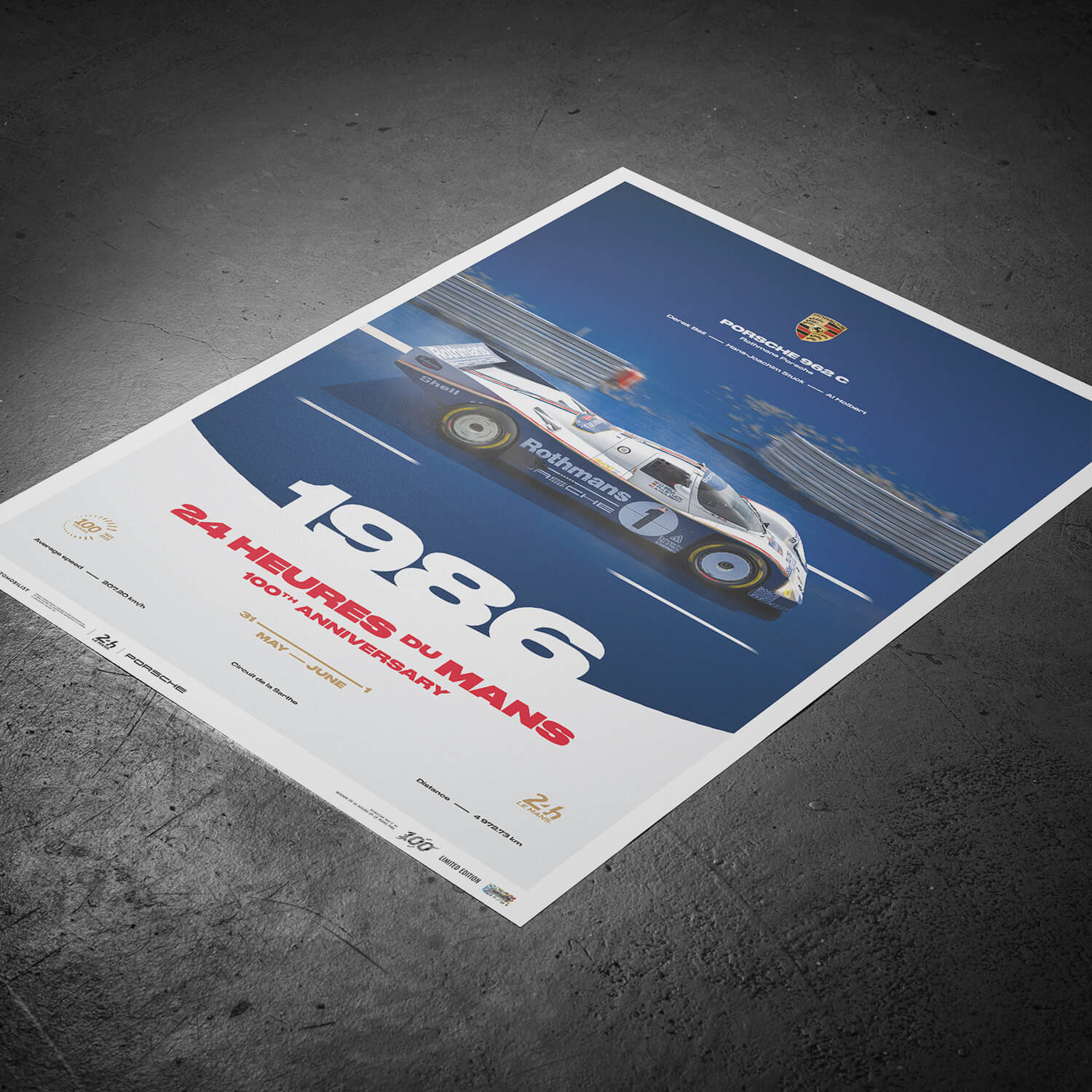 Porsche 962 C | 1986 100th Anniversary | 24h Le Mans Poster