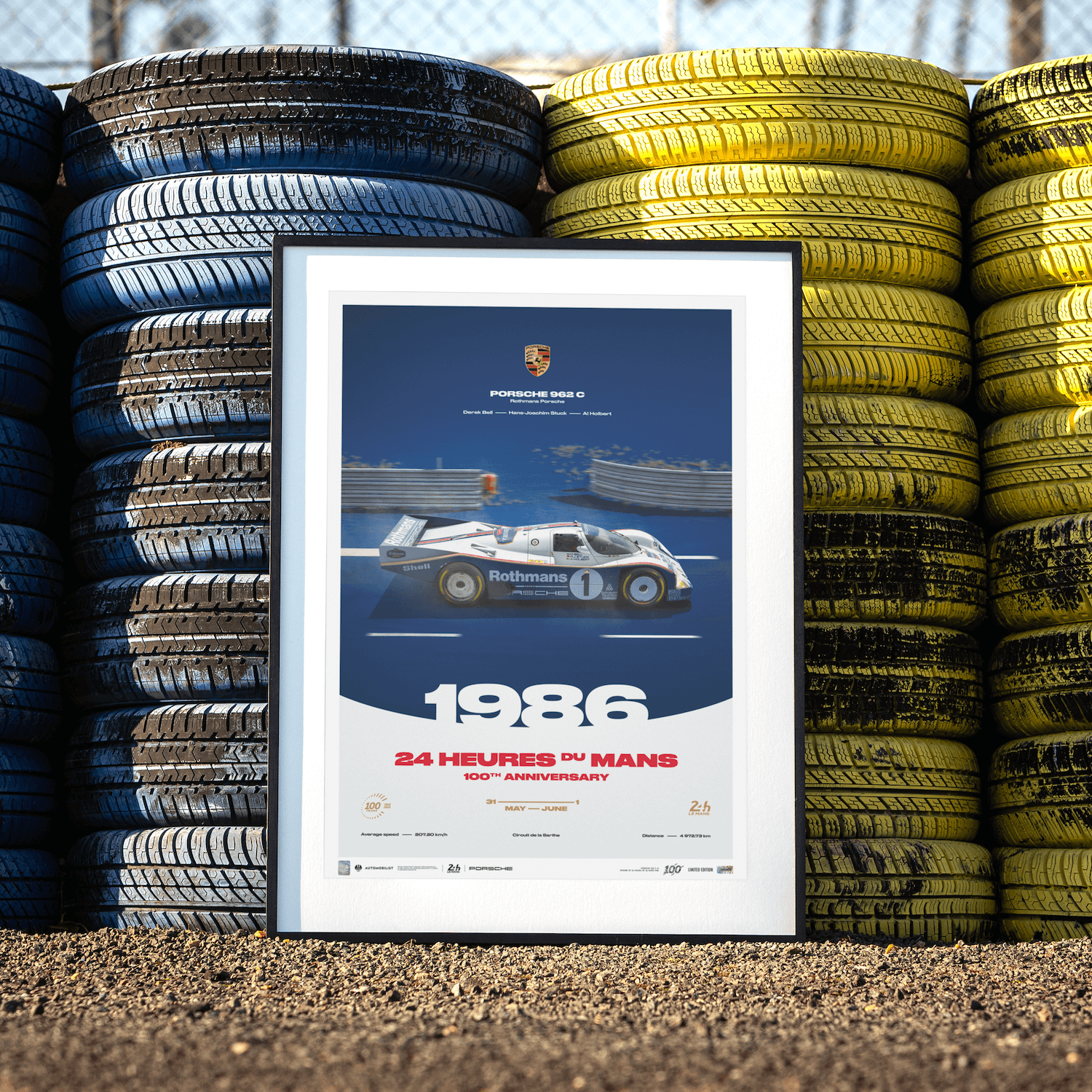 Porsche 962 C | 1986 100th Anniversary | 24h Le Mans Poster