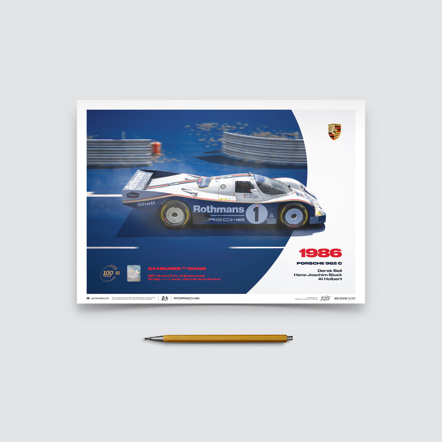 Porsche 962 C | 1986 100th Anniversary | 24h Le Mans Poster