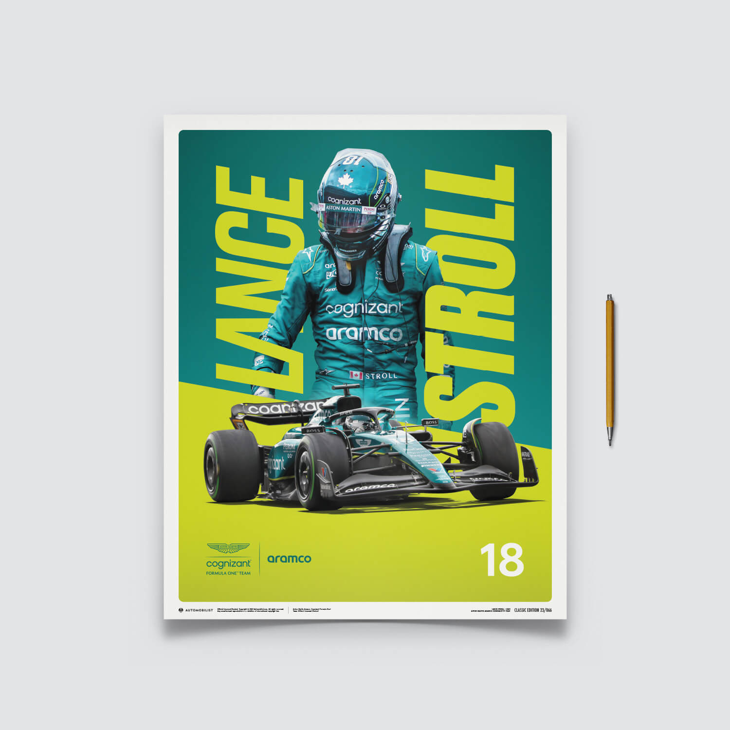 Lance Stroll | 2023 Aston Martin Aramco Cognizant Formula One™ Team | Official Event Poster