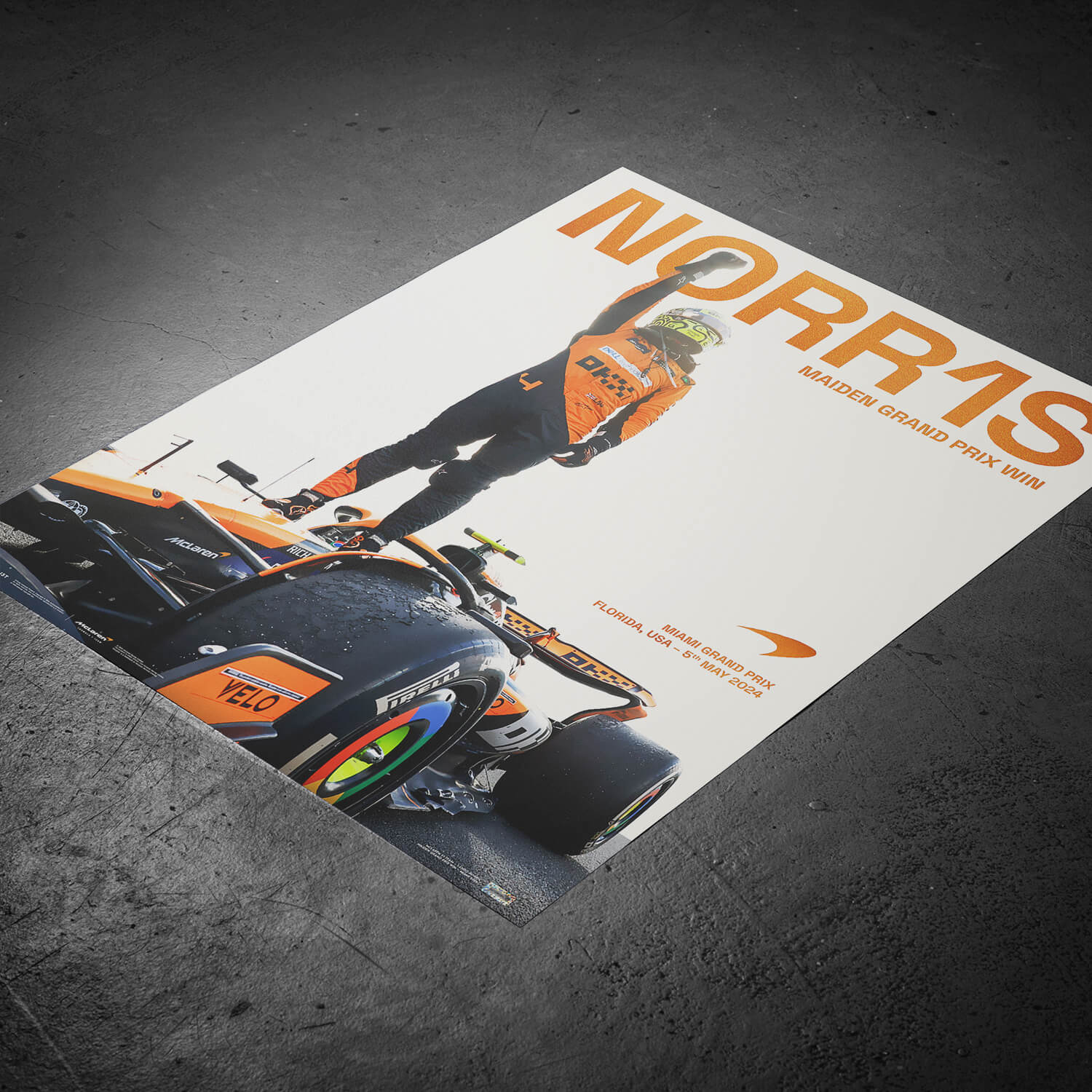 Lando Norris | 2024 Miami Grand Prix | McLaren Formula 1 Team Poster