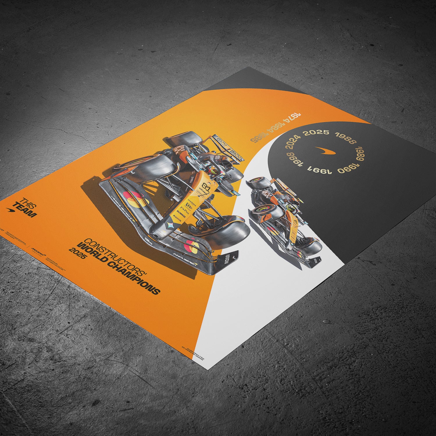 McLaren Formula 1 Team | 2025 Constructors’ World Champions | Official Poster