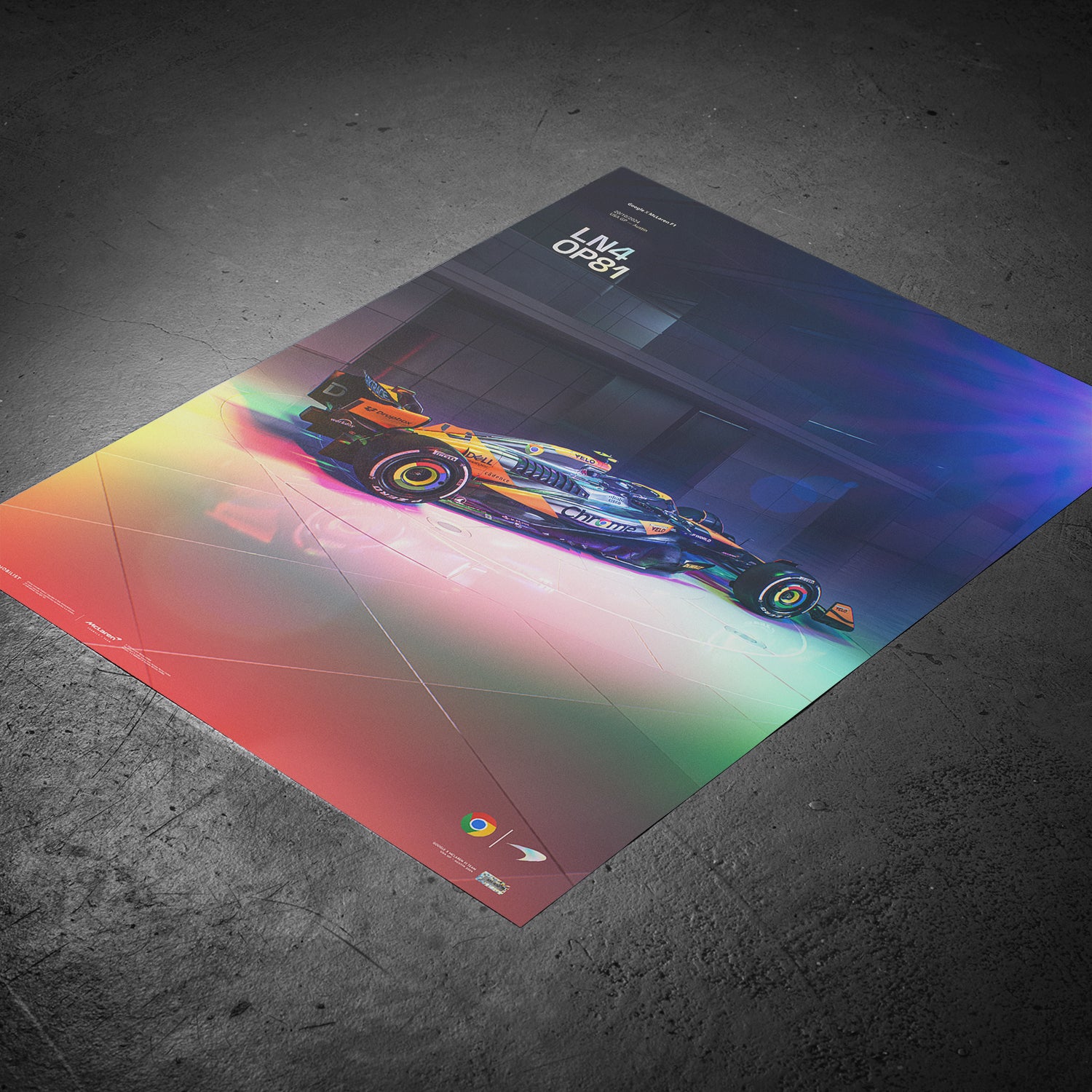McLaren Formula 1 Team Chrome Livery | US Grand Prix 2024 | Collector’s Edition Poster