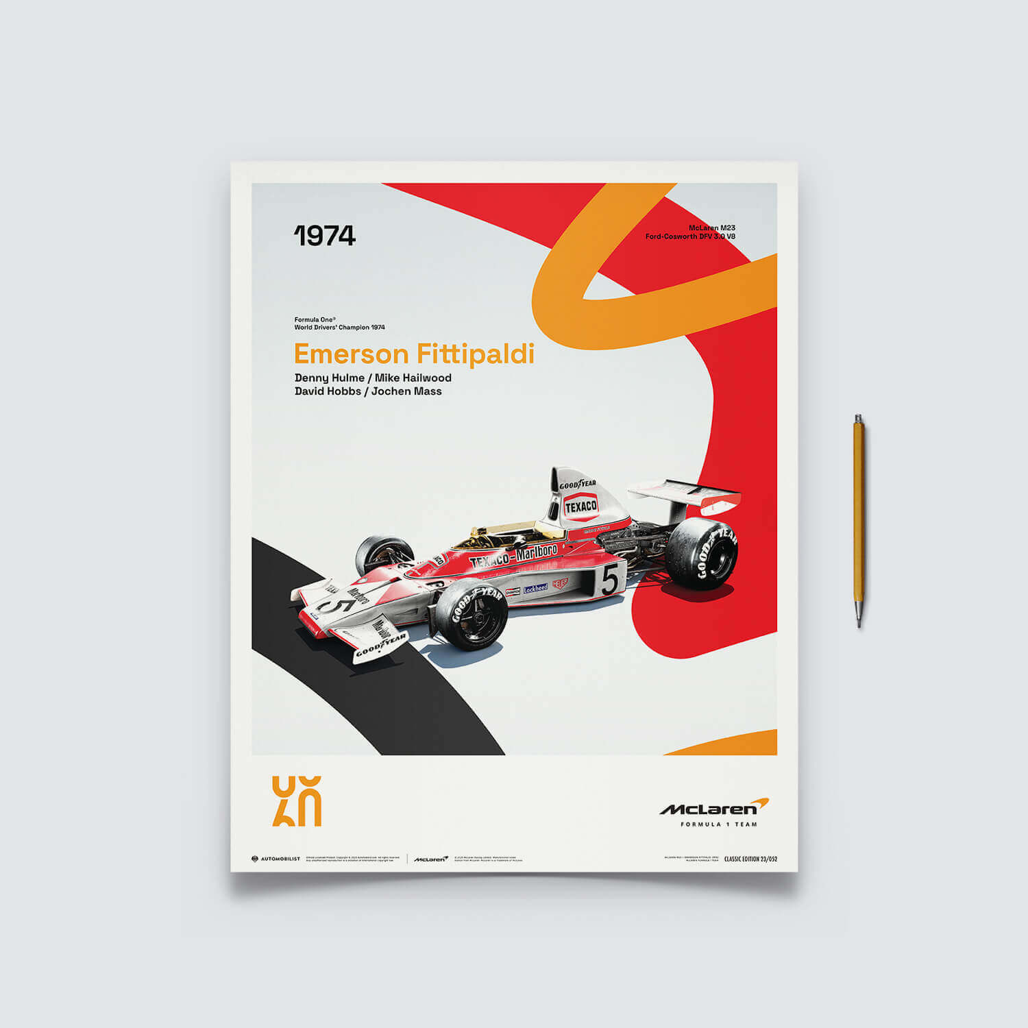 McLaren Racing M23 | 1974 60th Anniversary | McLaren Poster