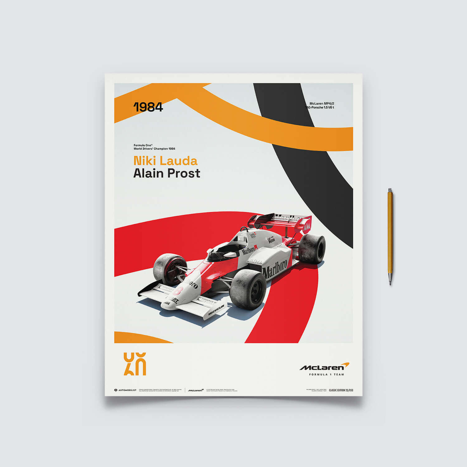 McLaren Racing MP4/2 | 1984 60th Anniversary | McLaren Poster