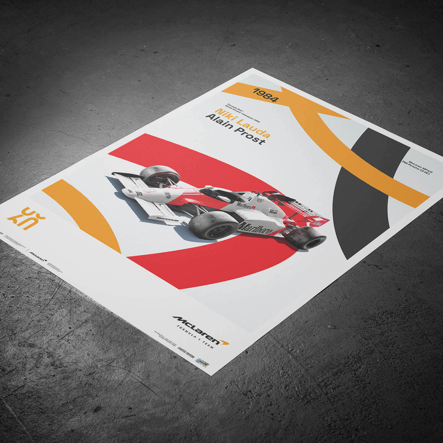 McLaren Racing MP4/2 | 1984 60th Anniversary | McLaren Poster