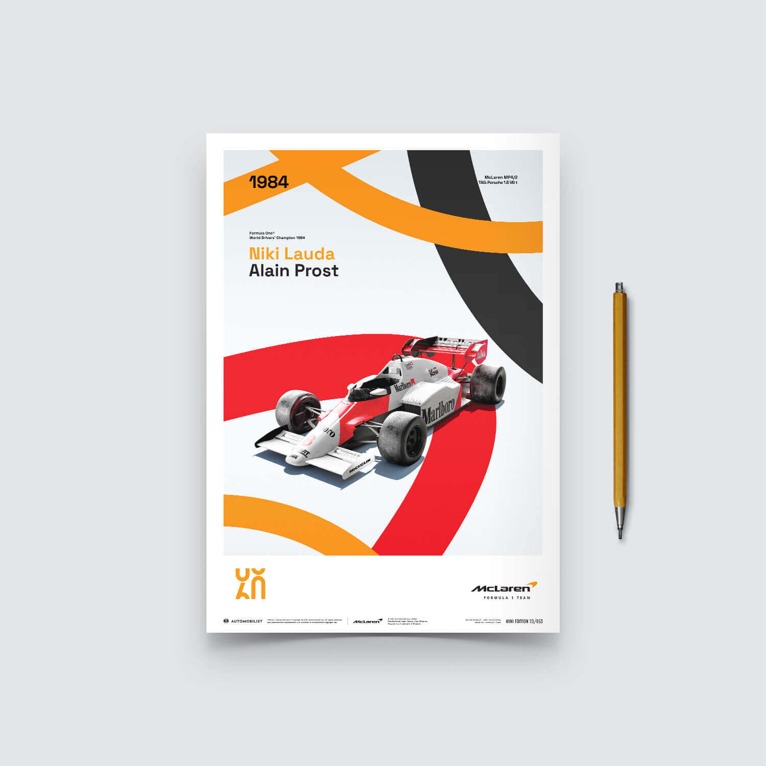 McLaren Racing MP4/2 | 1984 60th Anniversary | McLaren Poster