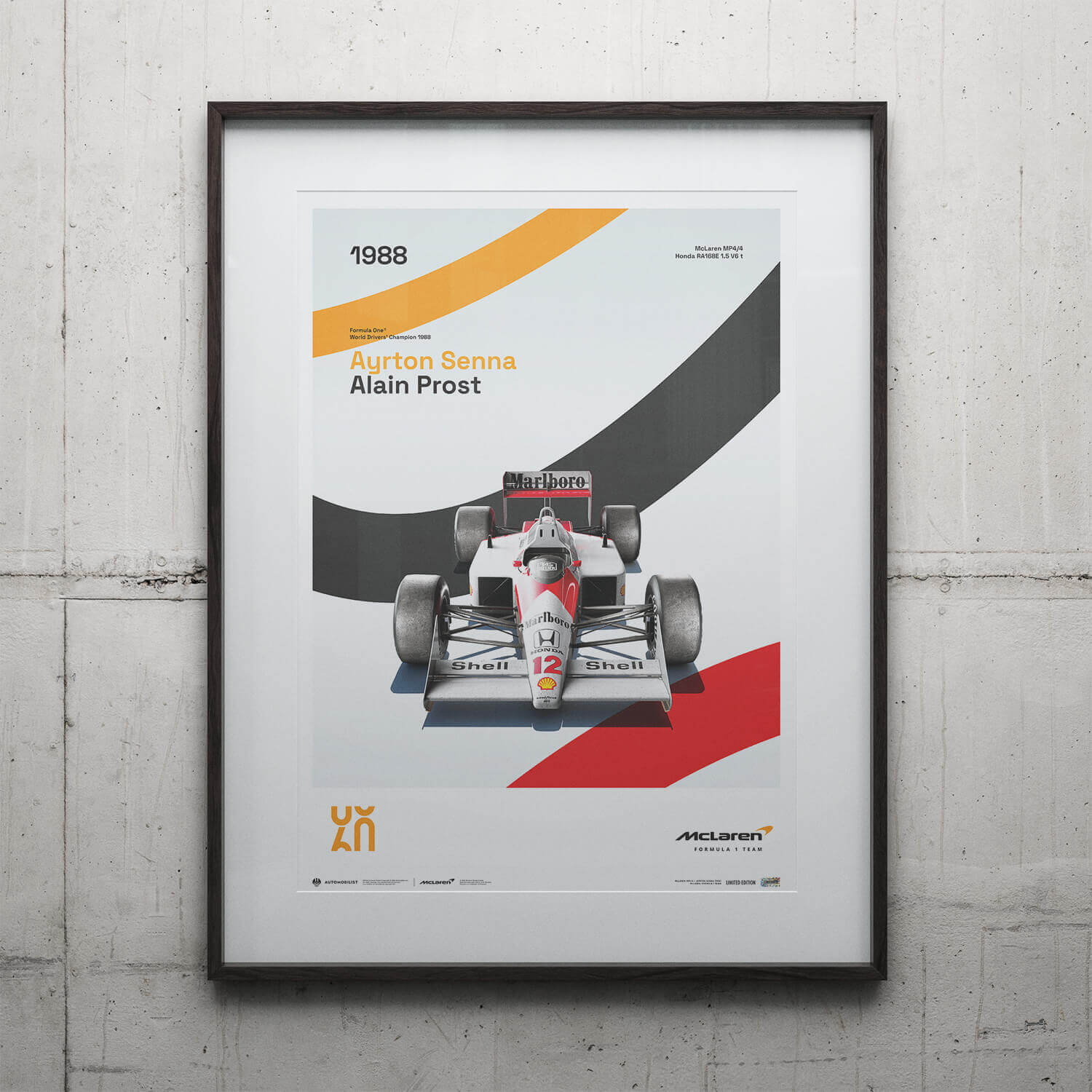 McLaren Racing MP4/4 | 1988 60th Anniversary | McLaren Poster