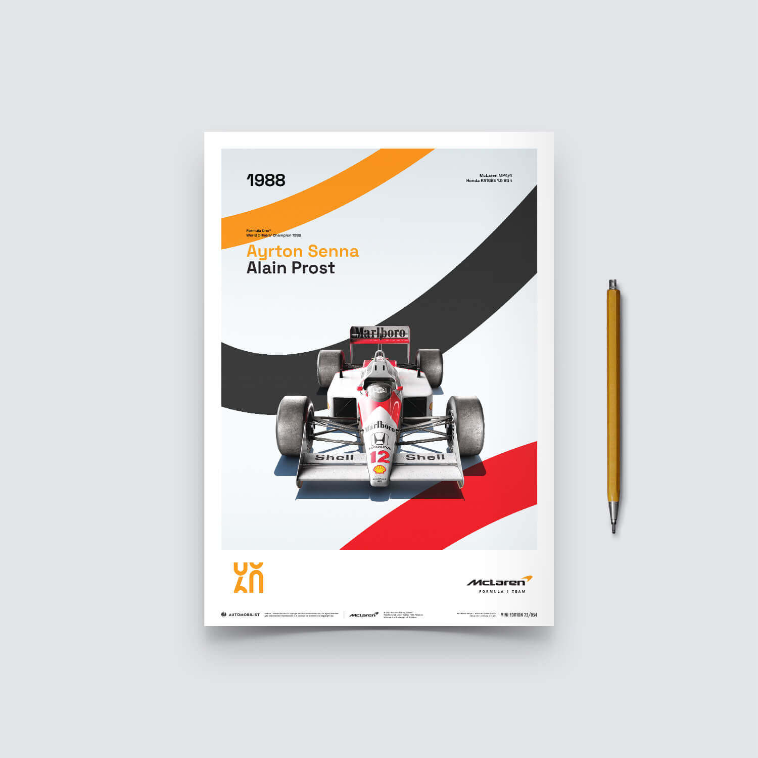 McLaren Racing MP4/4 | 1988 60th Anniversary | McLaren Poster