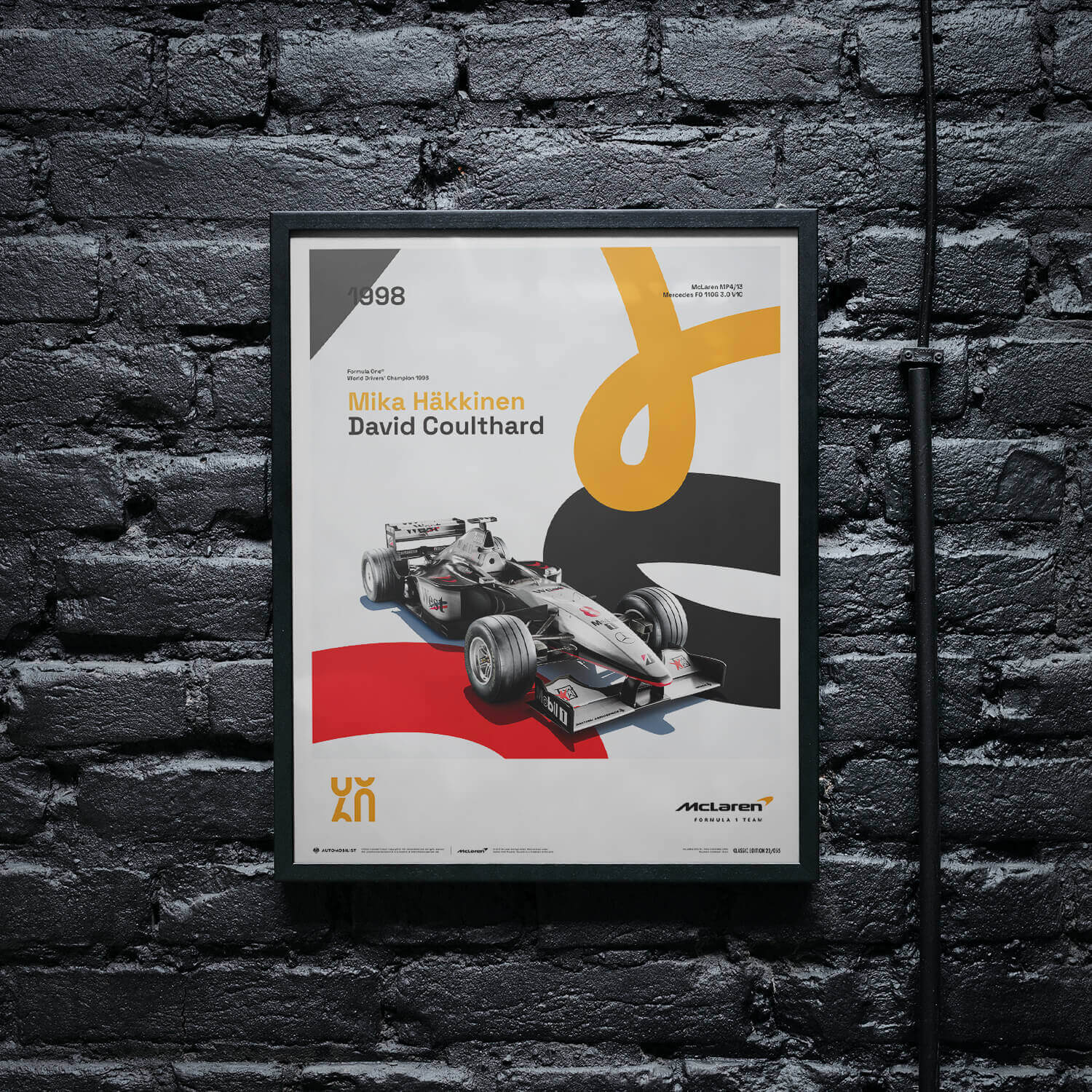 McLaren Racing MP4/13 | 1998 60th Anniversary | McLaren Poster