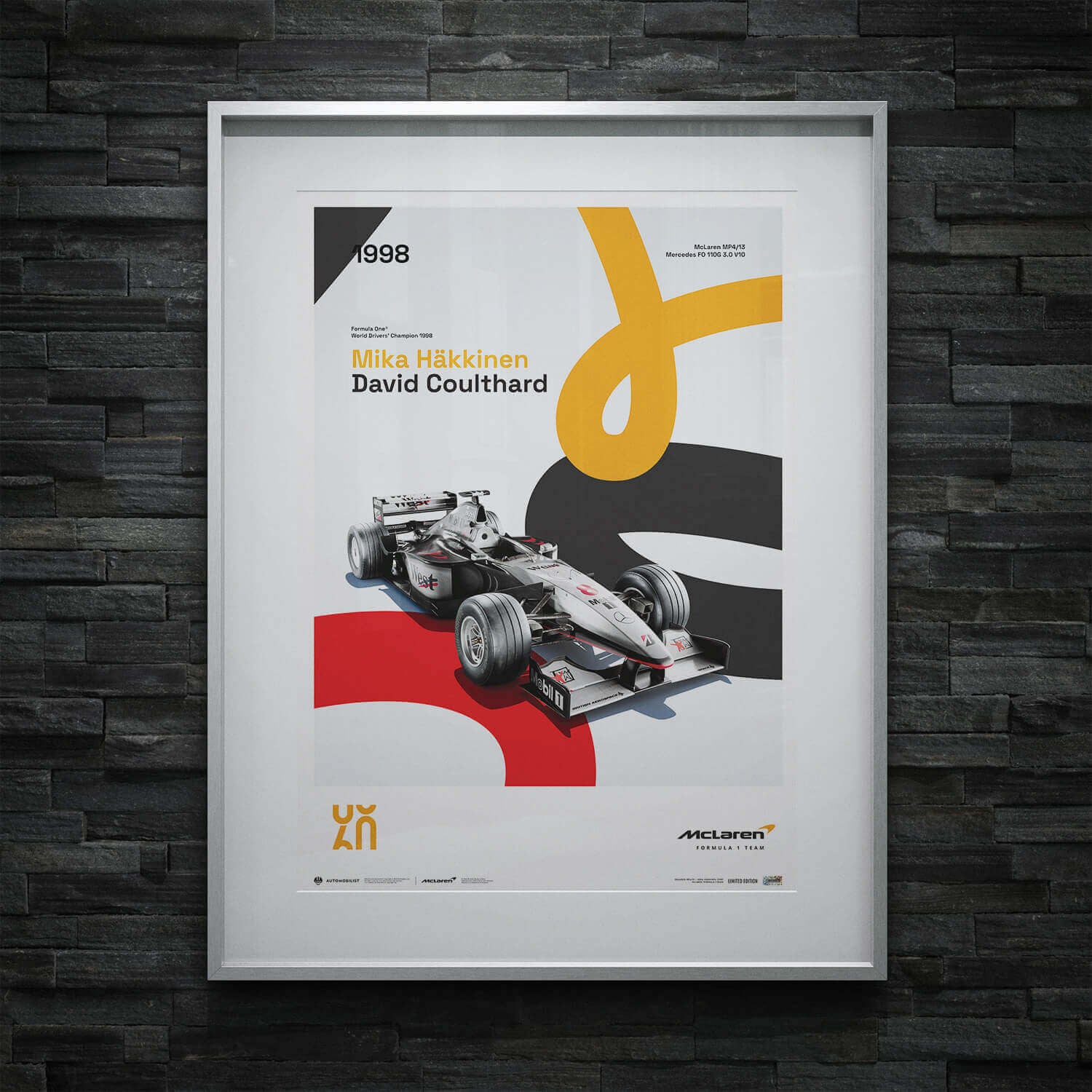 McLaren Racing MP4/13 | 1998 60th Anniversary | McLaren Poster