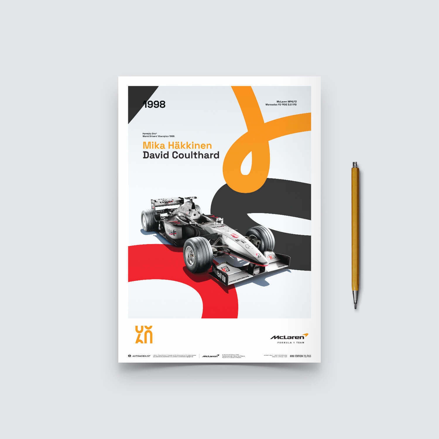 McLaren Racing MP4/13 | 1998 60th Anniversary | McLaren Poster