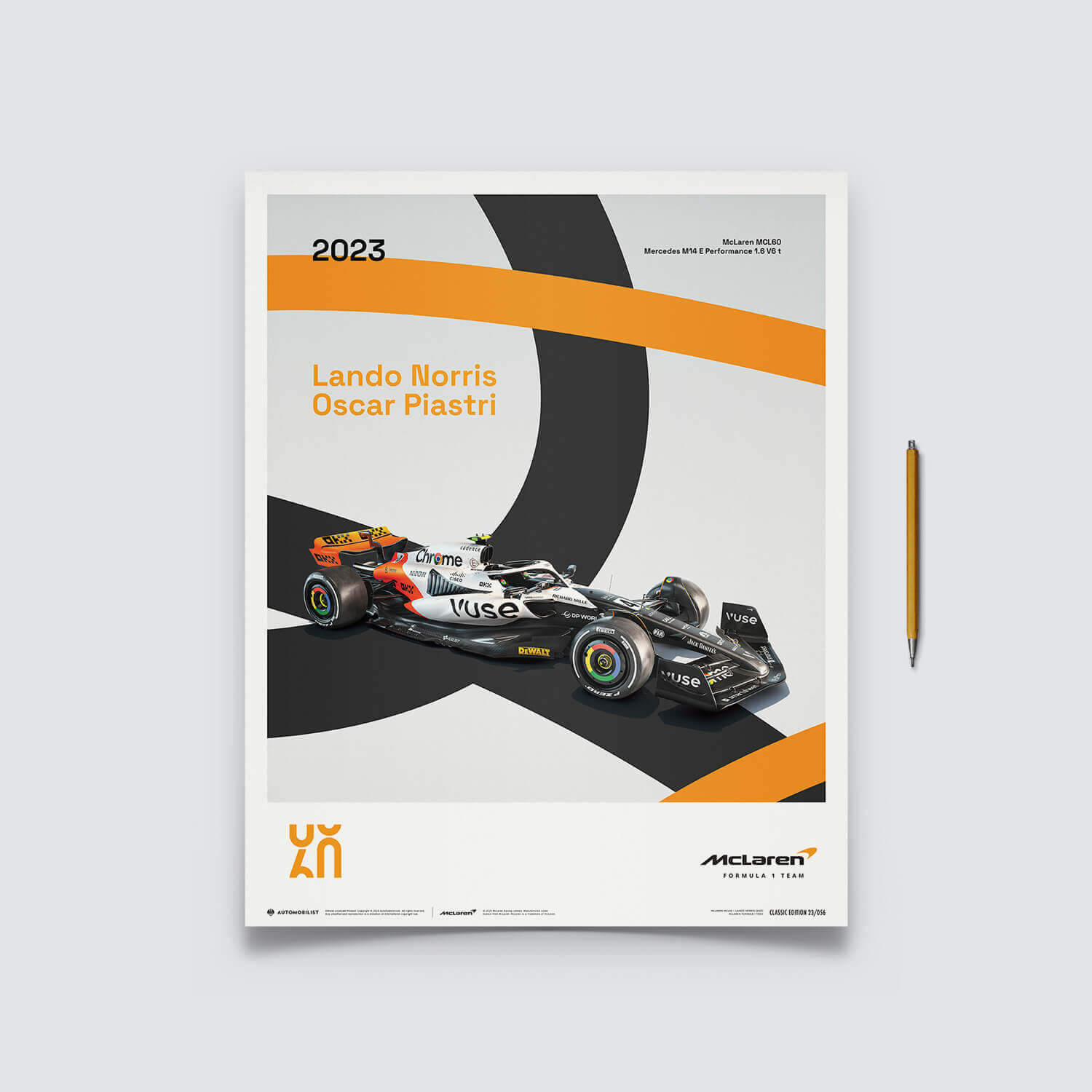 McLaren Racing MCL60 | 2023 60th Anniversary | McLaren Poster