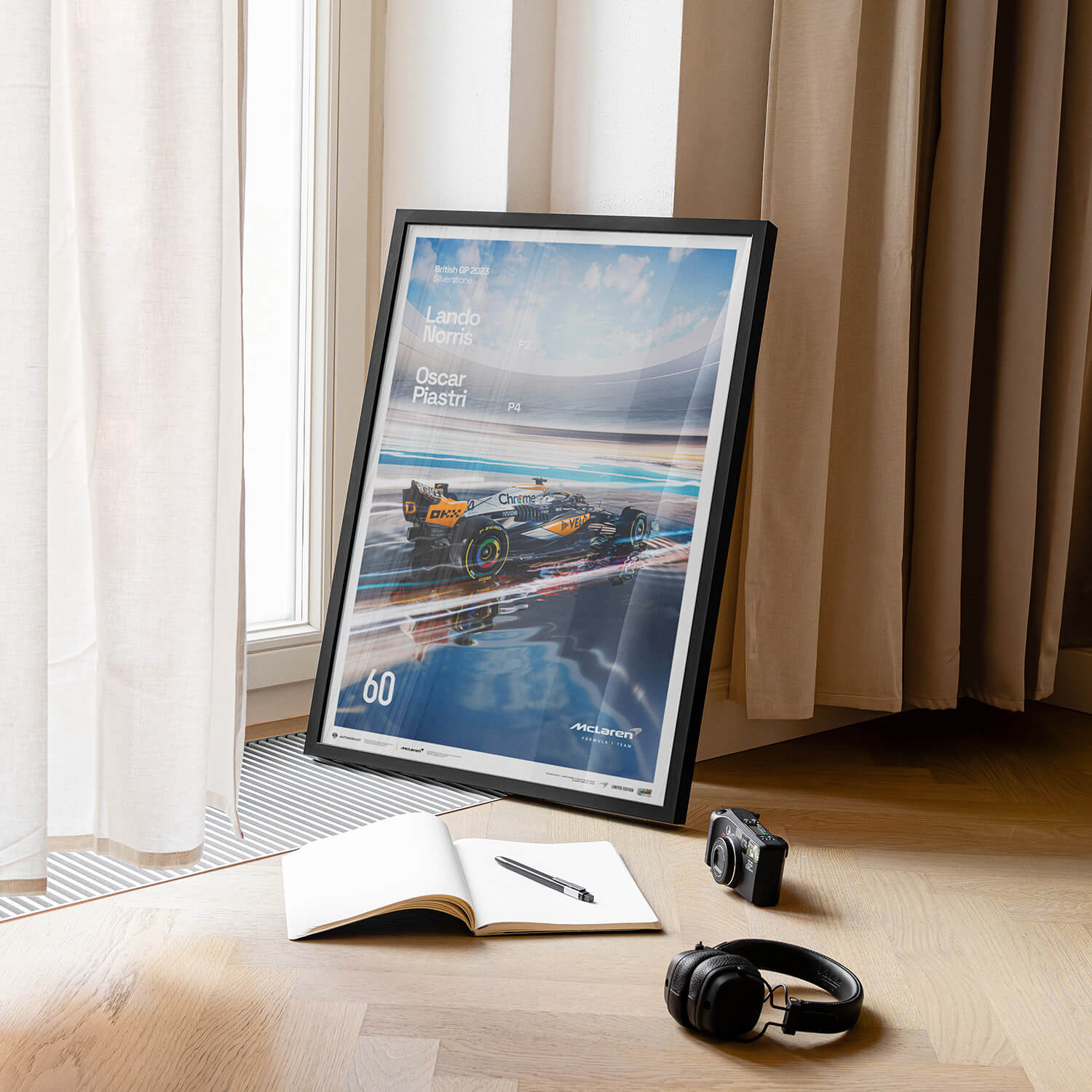 McLaren Formula 1 Team | 2023 Chrome Livery 60th Anniversary | McLaren Poster