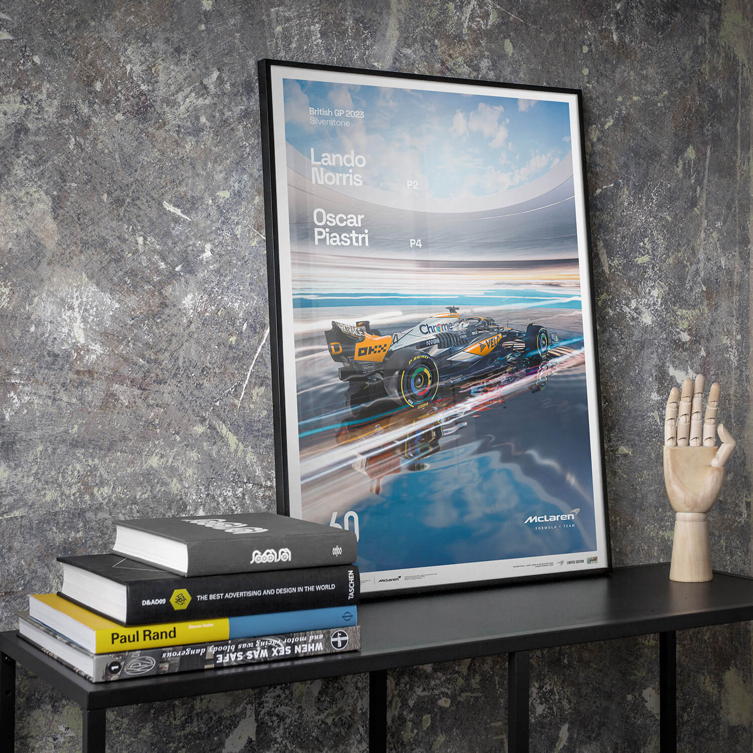 McLaren Formula 1 Team | 2023 Chrome Livery 60th Anniversary | McLaren Poster