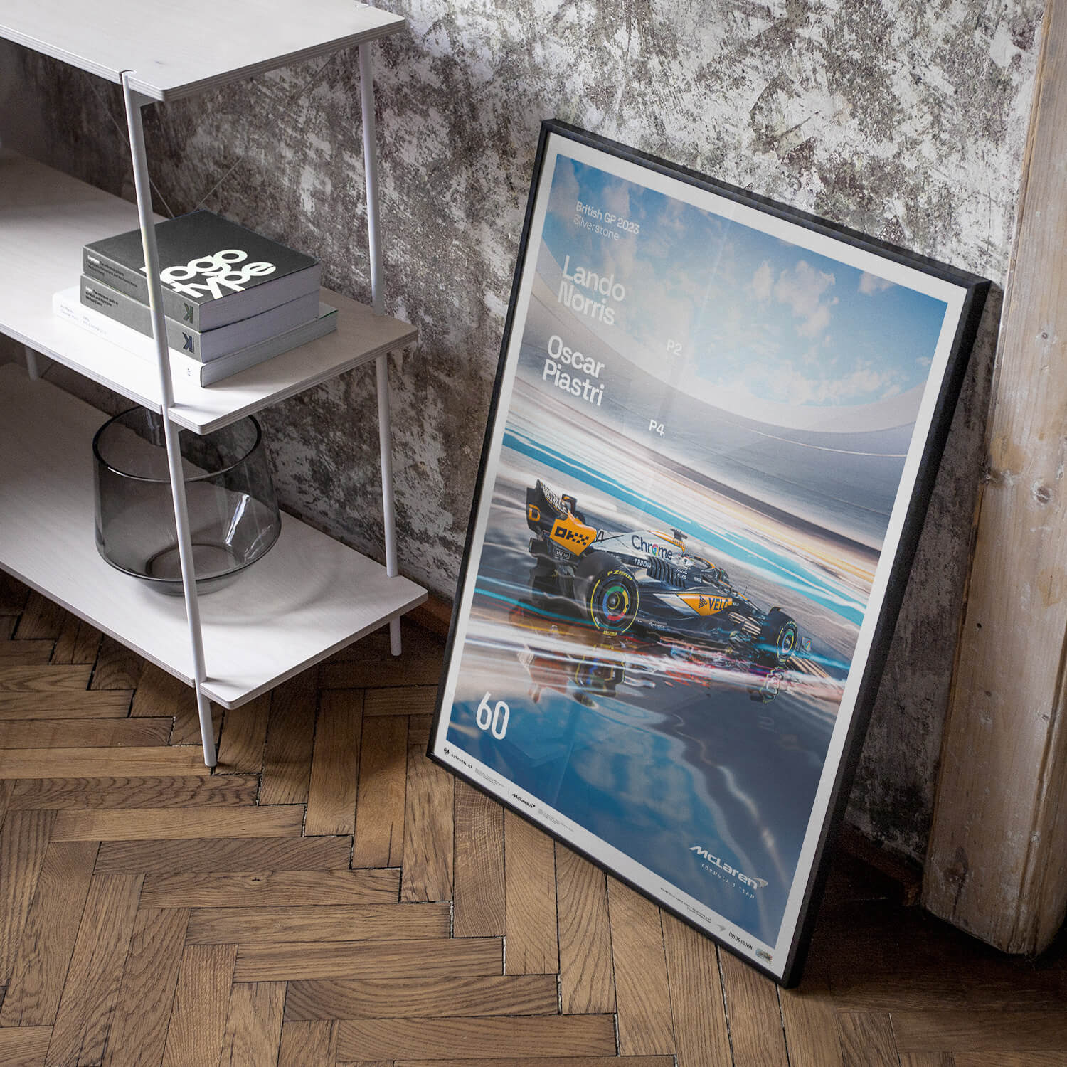 McLaren Formula 1 Team | 2023 Chrome Livery 60th Anniversary | McLaren Poster