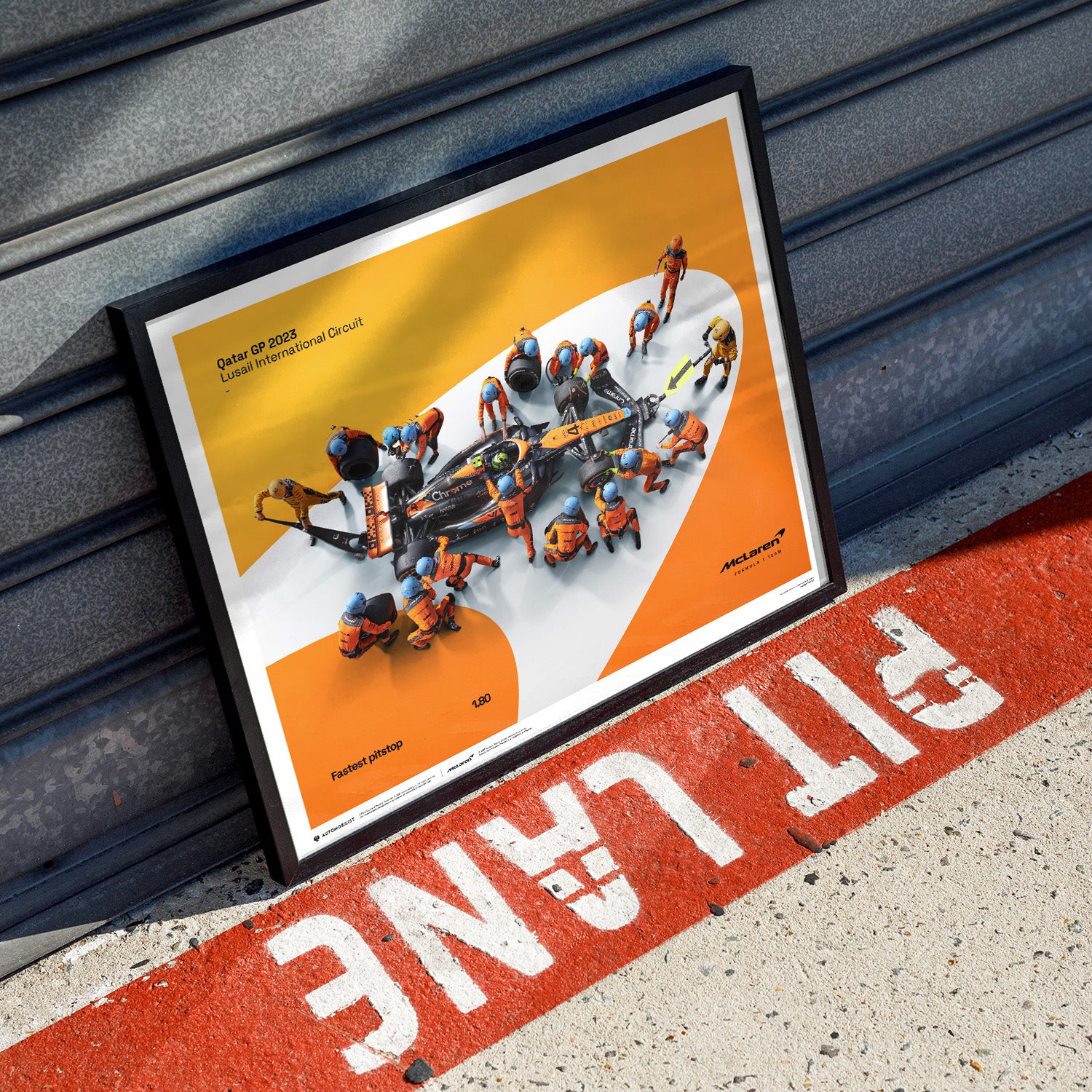 McLaren Formula 1 Team | 2023 World Record Fastest Pit Stop 1.80 | McLaren Poster