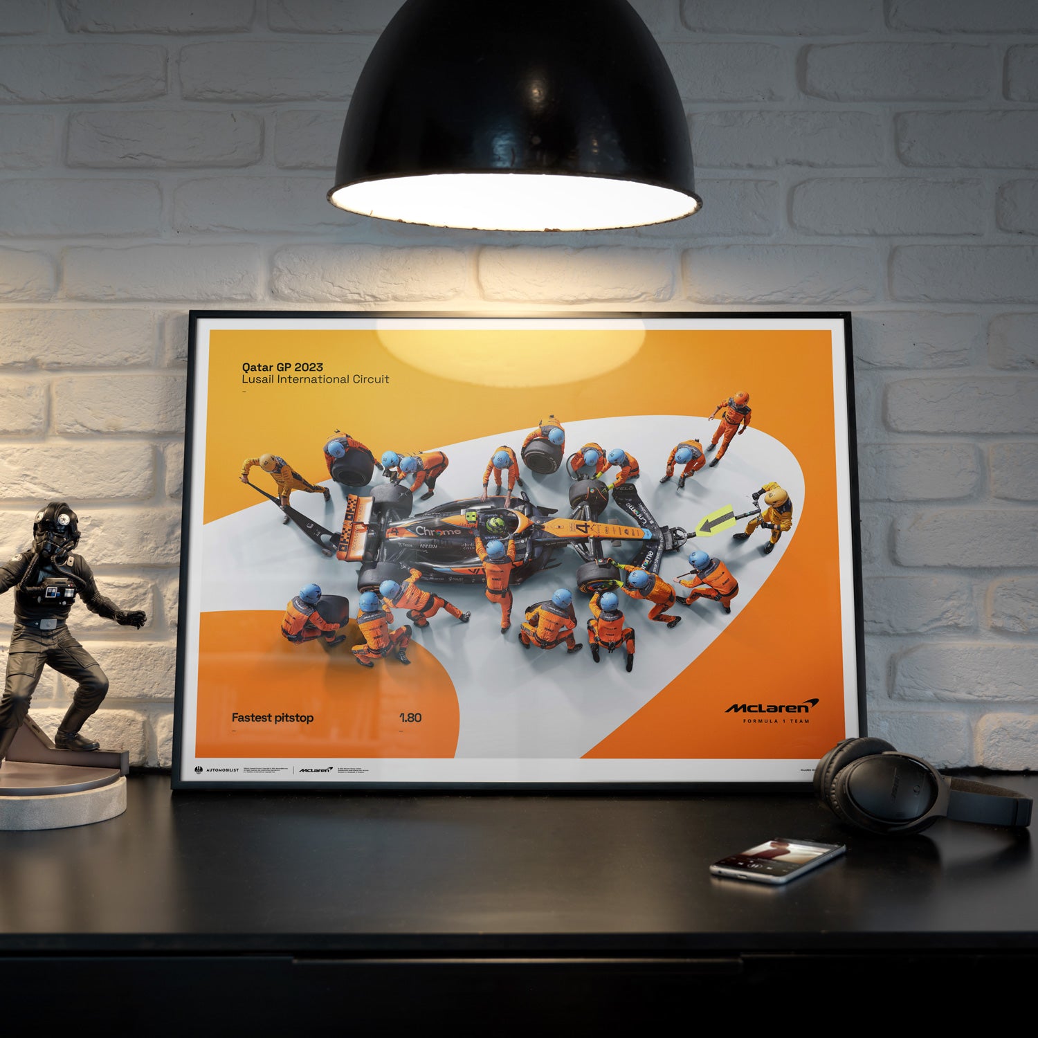 McLaren Formula 1 Team | 2023 World Record Fastest Pit Stop 1.80 | McLaren Poster