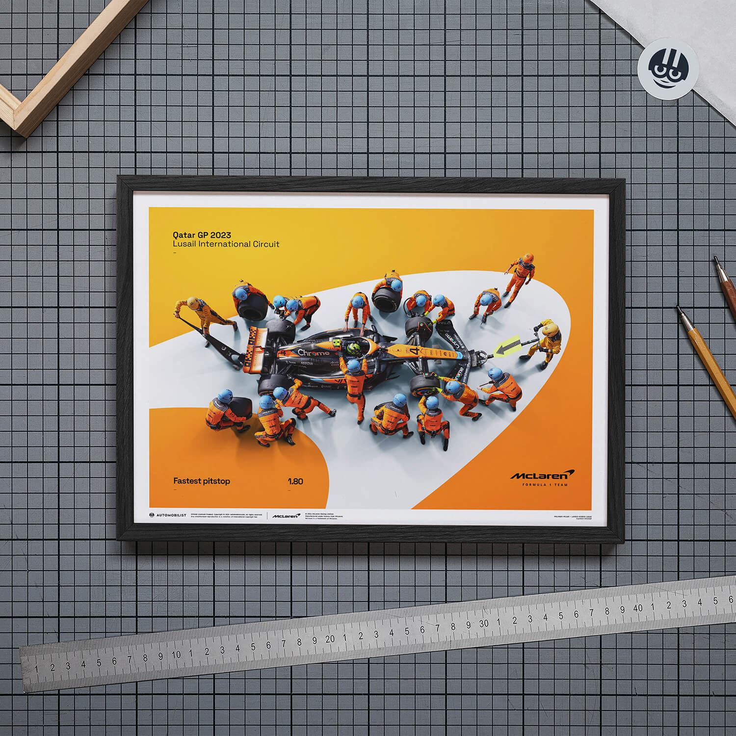 McLaren Formula 1 Team | 2023 World Record Fastest Pit Stop 1.80 | McLaren Poster