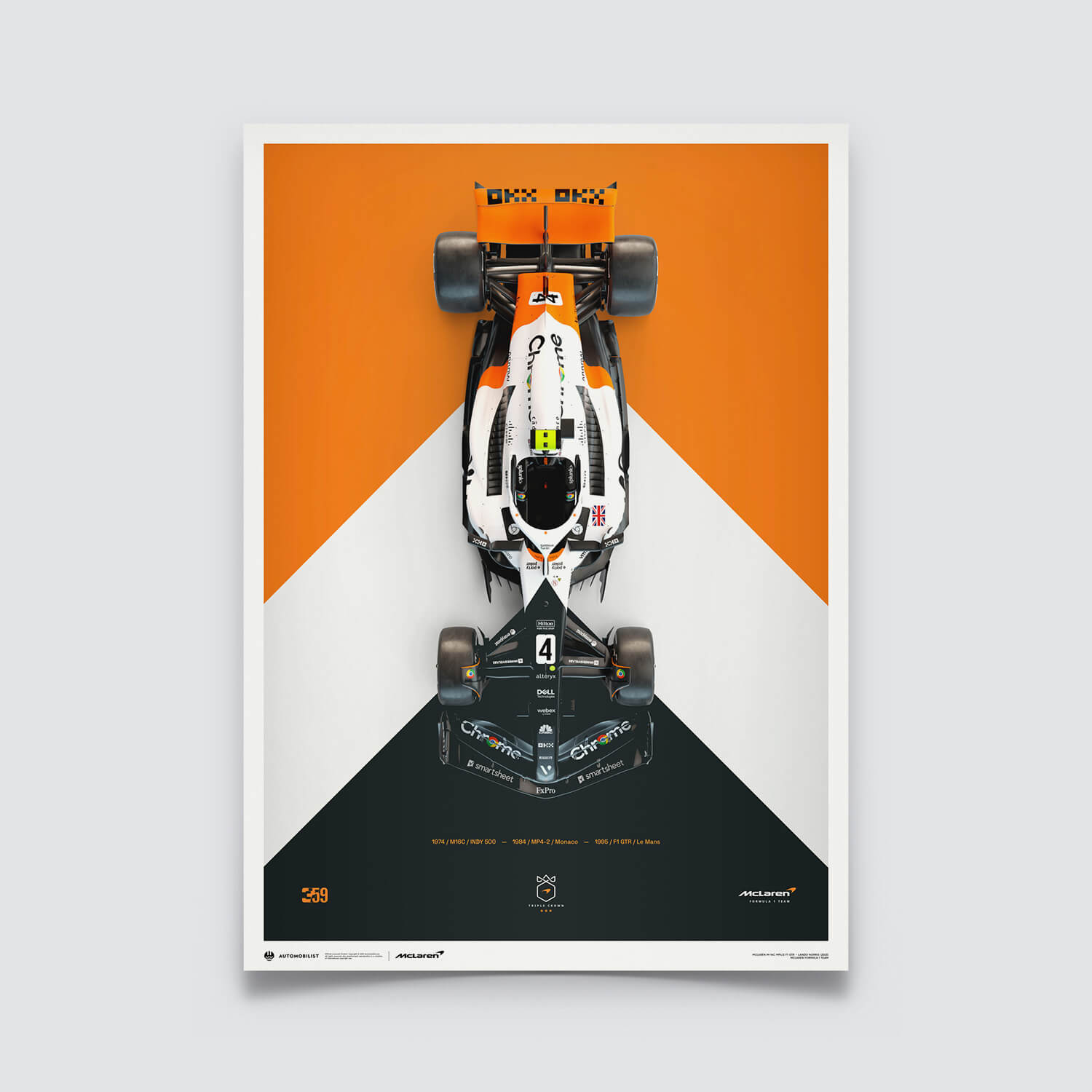 Voiture Miniature McLaren F1 Lando Norris N°4 Carrera GO 1/43 – Édition Grand Prix Australie 2025