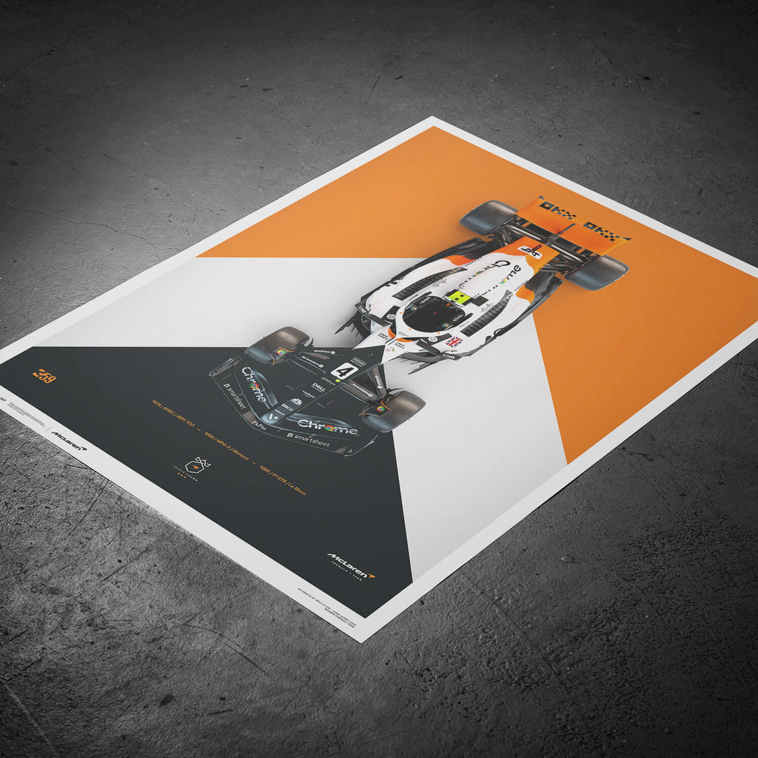 Lando Norris | 2023 The Triple Crown Livery 60th Anniversary | McLaren Formula 1 Team Poster