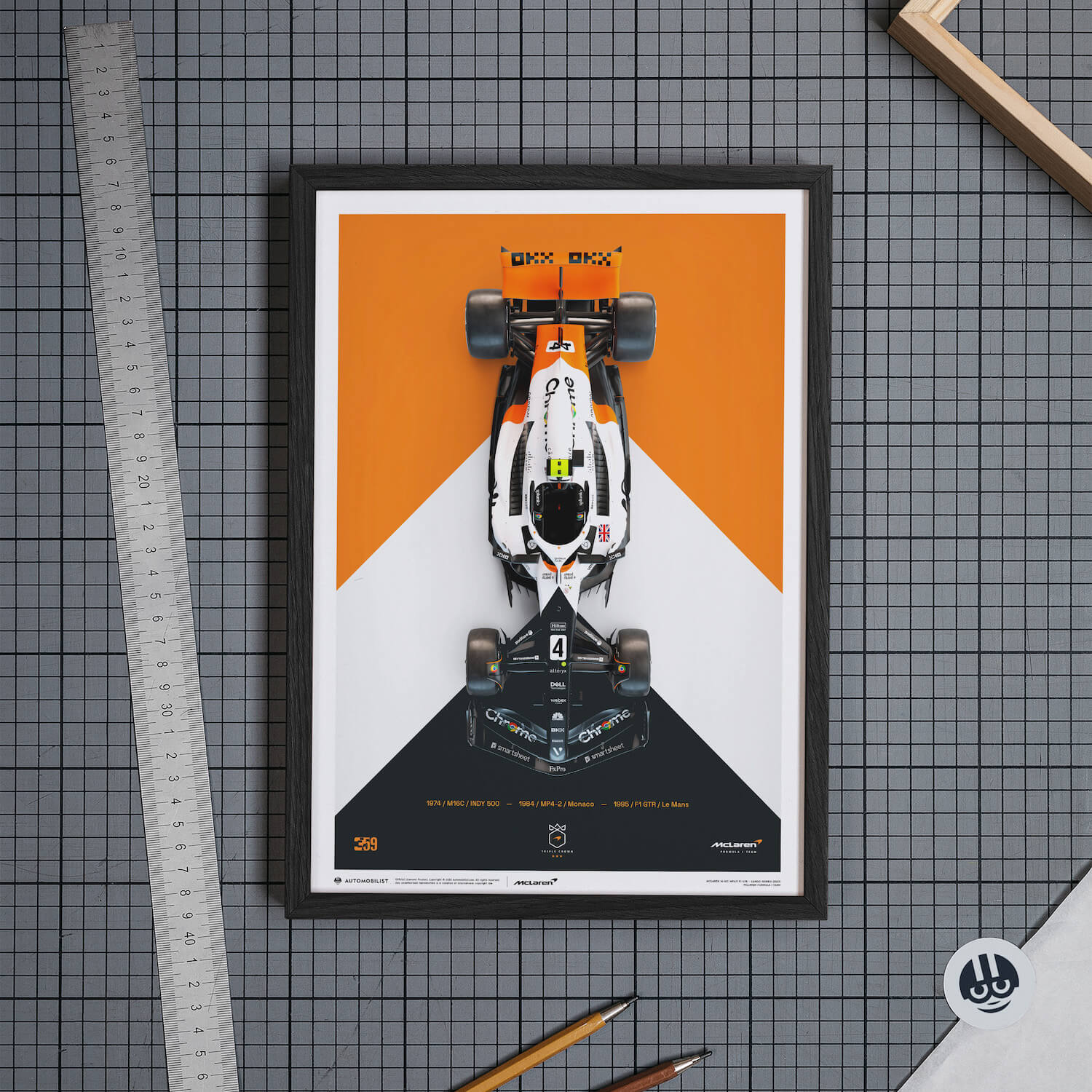 Lando Norris | 2023 The Triple Crown Livery 60th Anniversary | McLaren Formula 1 Team Poster