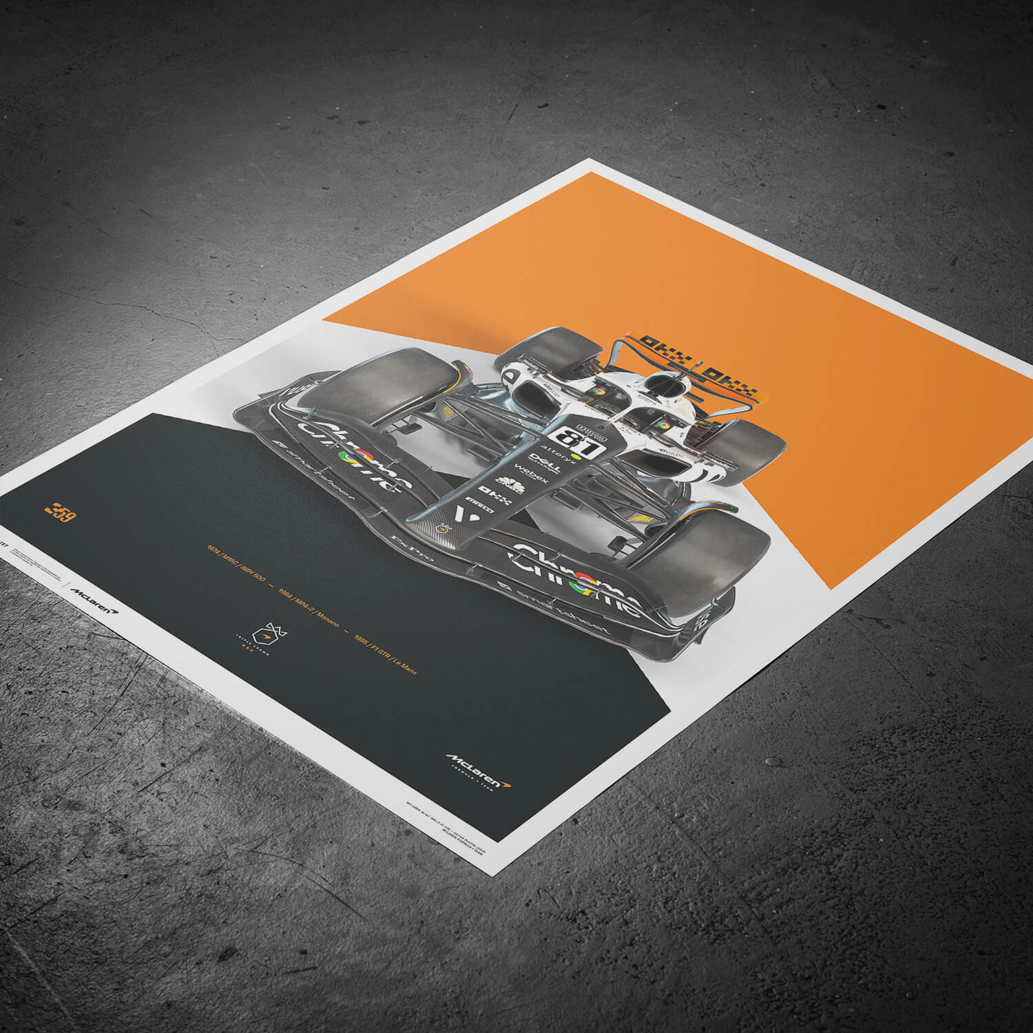 Oscar Piastri | 2023 The Triple Crown Livery 60th Anniversary | McLaren Formula 1 Team Poster