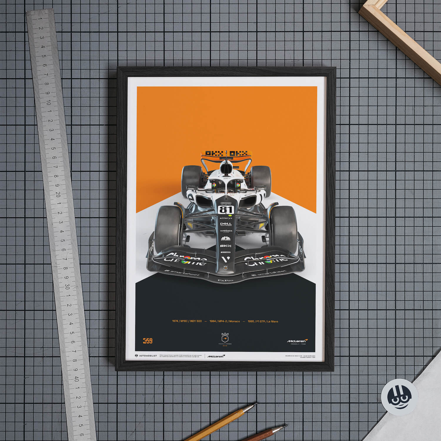 Oscar Piastri | 2023 The Triple Crown Livery 60th Anniversary | McLaren Formula 1 Team Poster