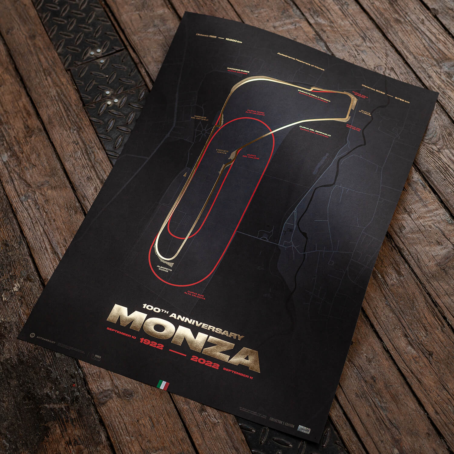 Monza Circuit | 100th Anniversary Track Evolution | Collector’s Edition Track Poster