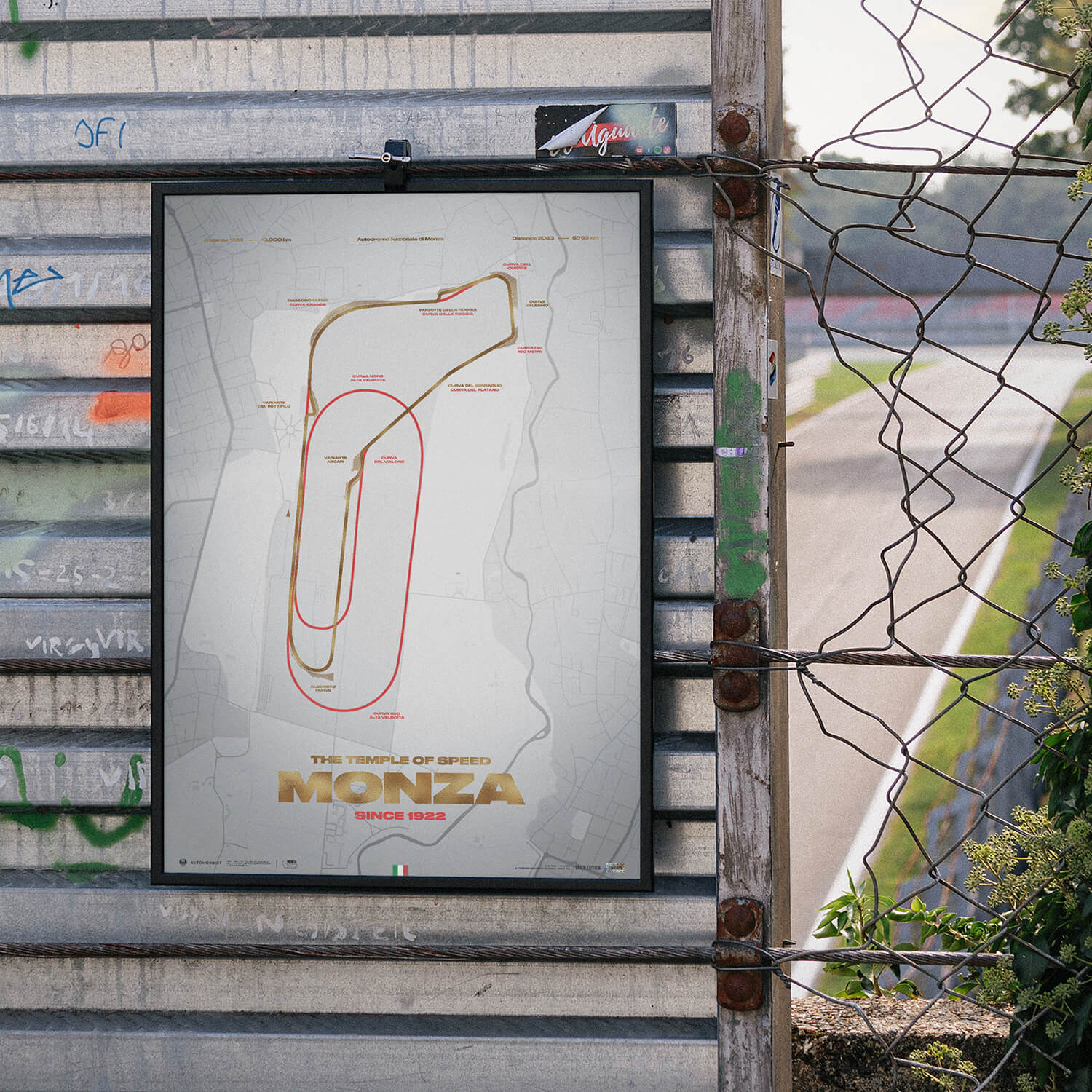 Monza Circuit | Track Evolution The Temple of Speed | Track Poster