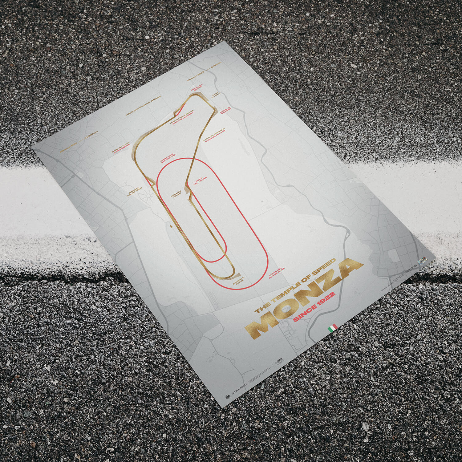 Monza Circuit | Track Evolution The Temple of Speed | Track Poster