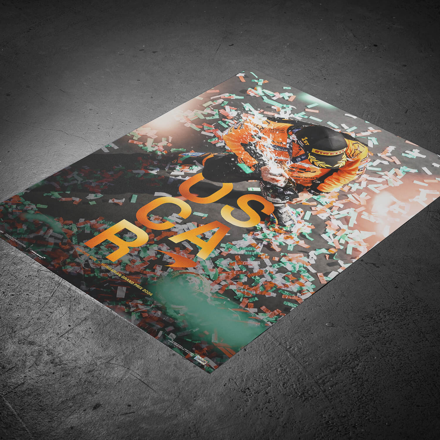 Oscar Piastri | 2024 Maiden Grand Prix Win Hungary | Collector’s Edition McLaren Formula 1 Team Poster