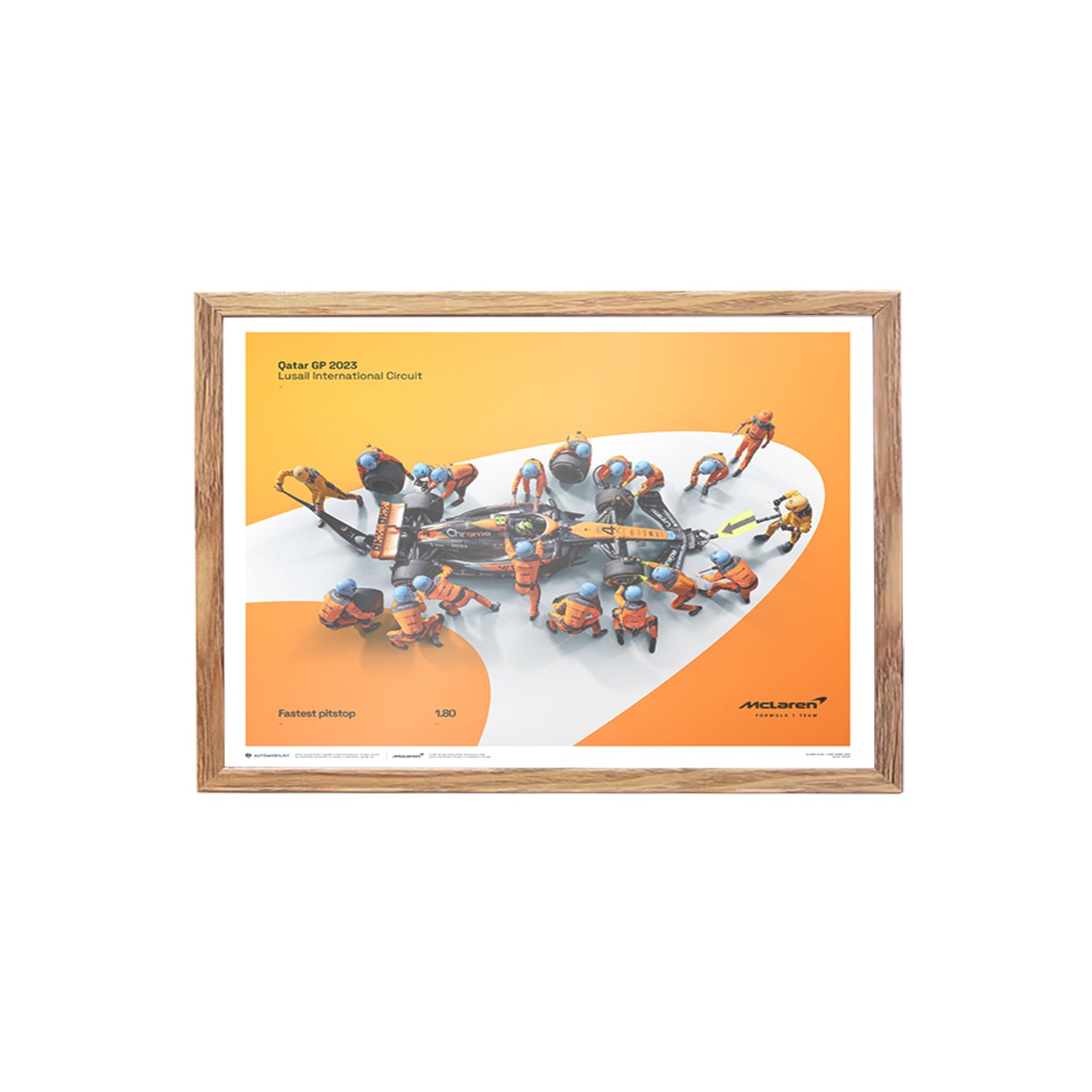 McLaren Formula 1 Team | 2023 World Record Fastest Pit Stop 1.80 | McLaren Poster