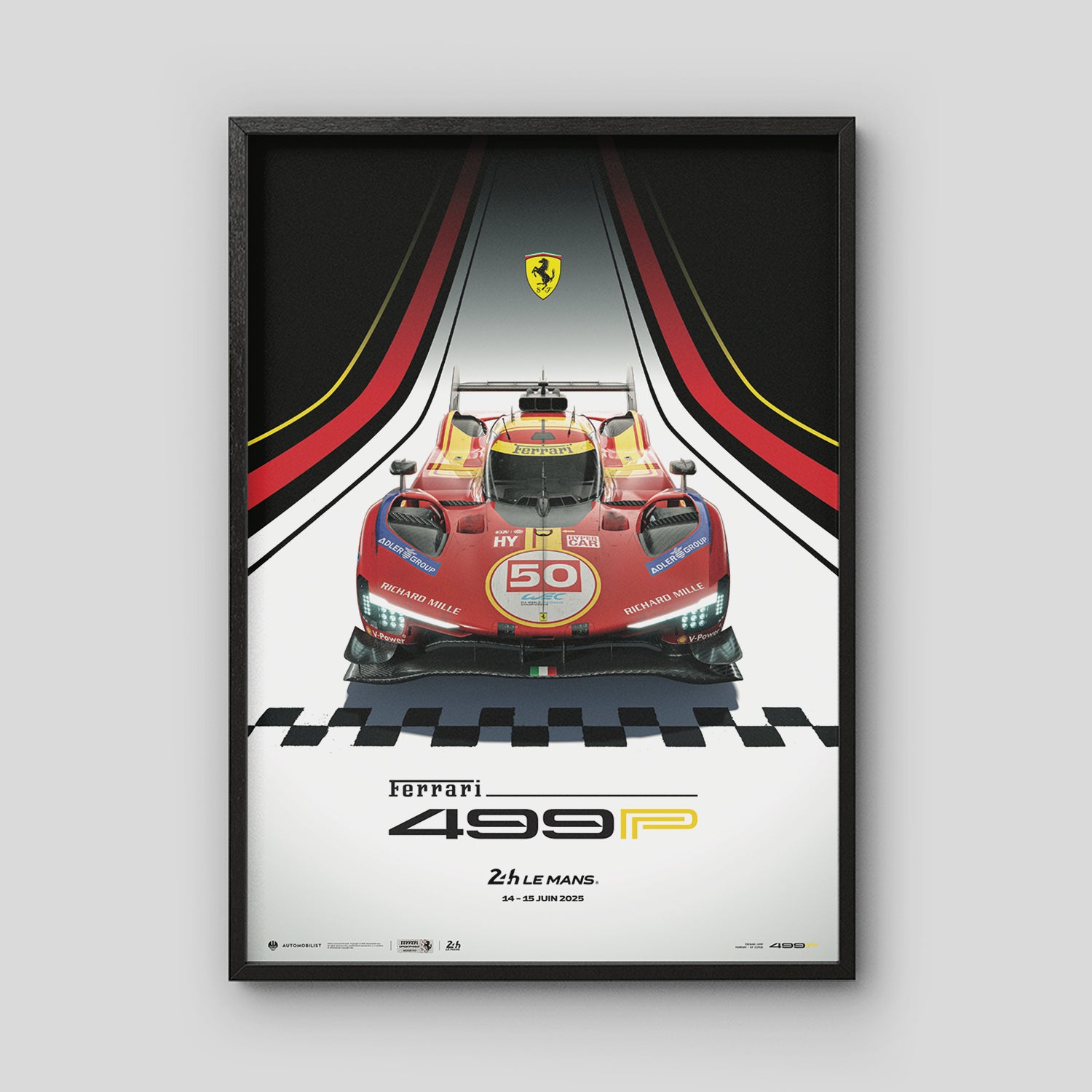 Ferrari 499P – 24 Hours of Le Mans 2025 | Official Poster