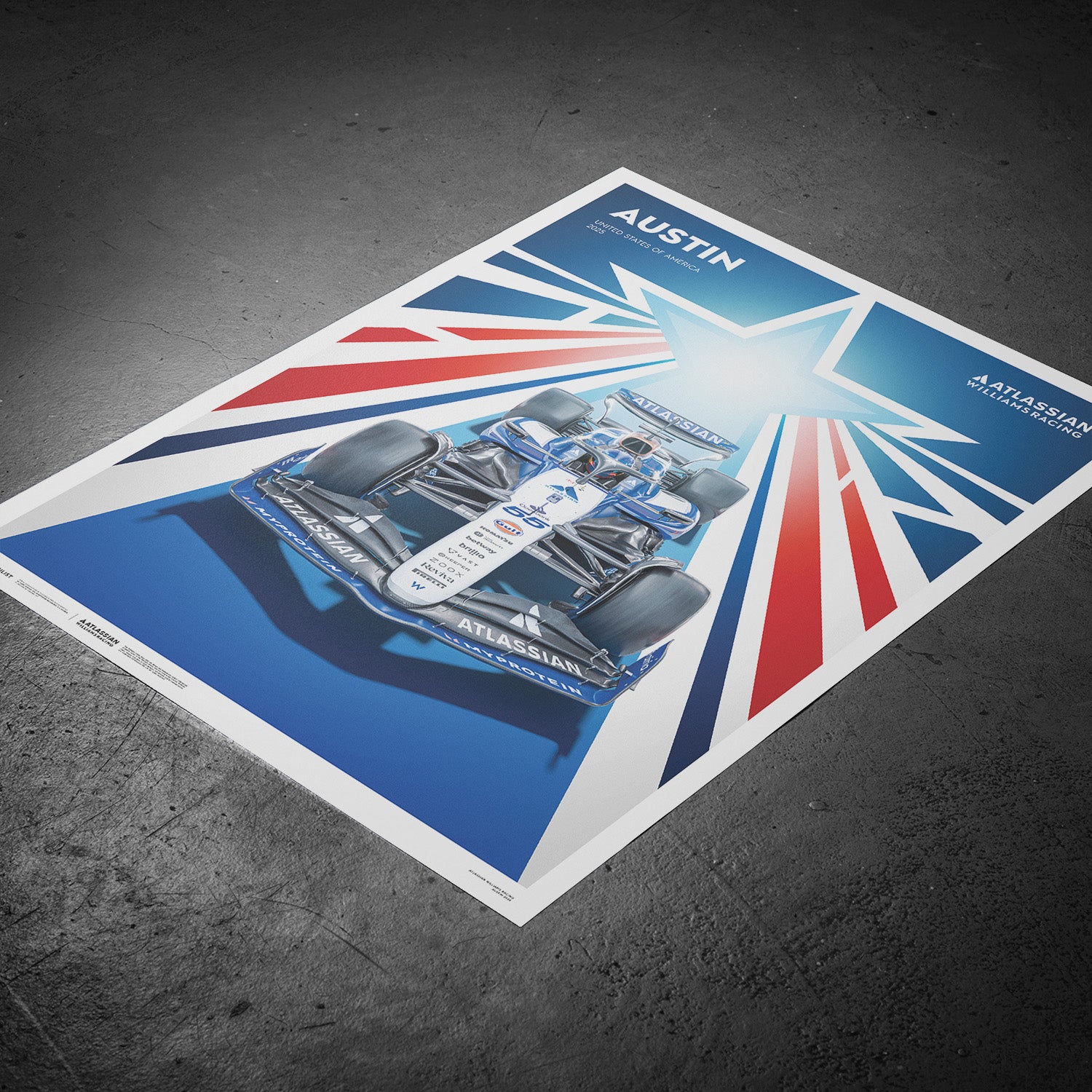 Atlassian Williams Racing | FORMULA 1 UNITED STATES GRAND PRIX 2025 | Official Poster