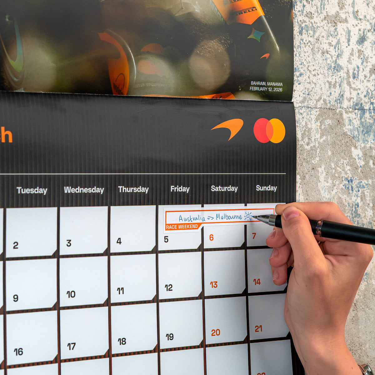 McLaren Mastercard Formula 1® Team - Official Calendar - 2027