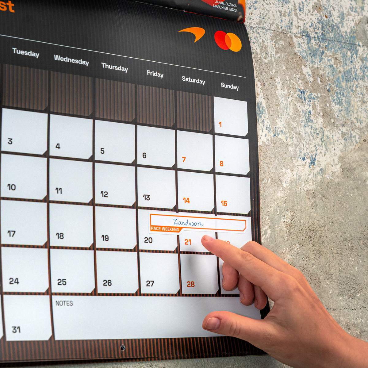 McLaren Mastercard Formula 1® Team - Official Calendar - 2027