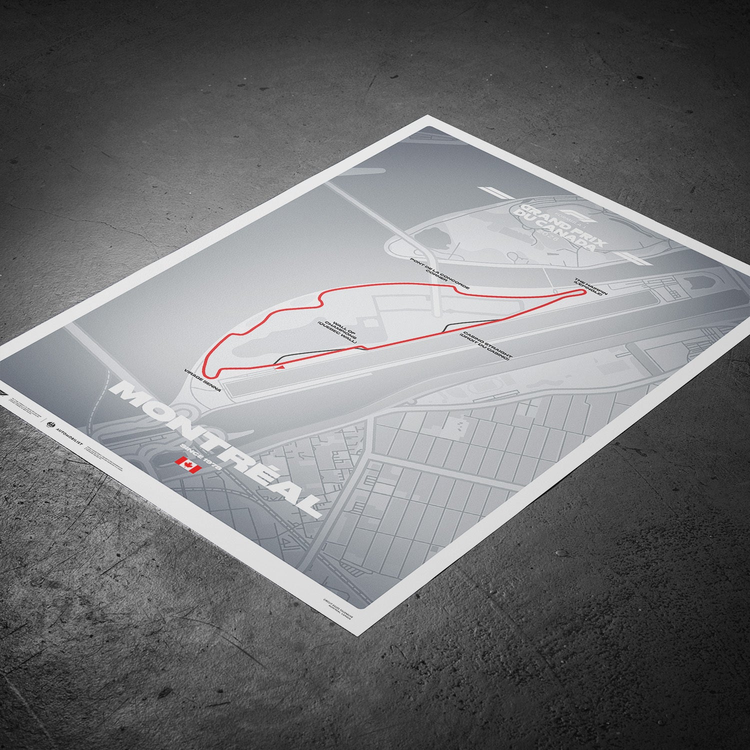 FORMULA 1 GRAND PRIX DU CANADA 2026 | Circuit Gilles Villeneuve | Track Poster