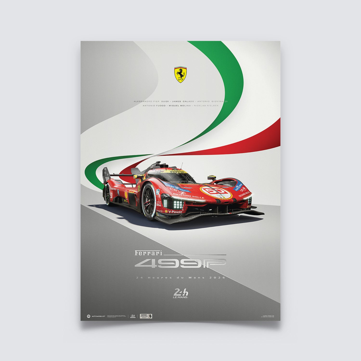 Ferrari 499P | 24 Hours of Le Mans 2026 | Official Poster