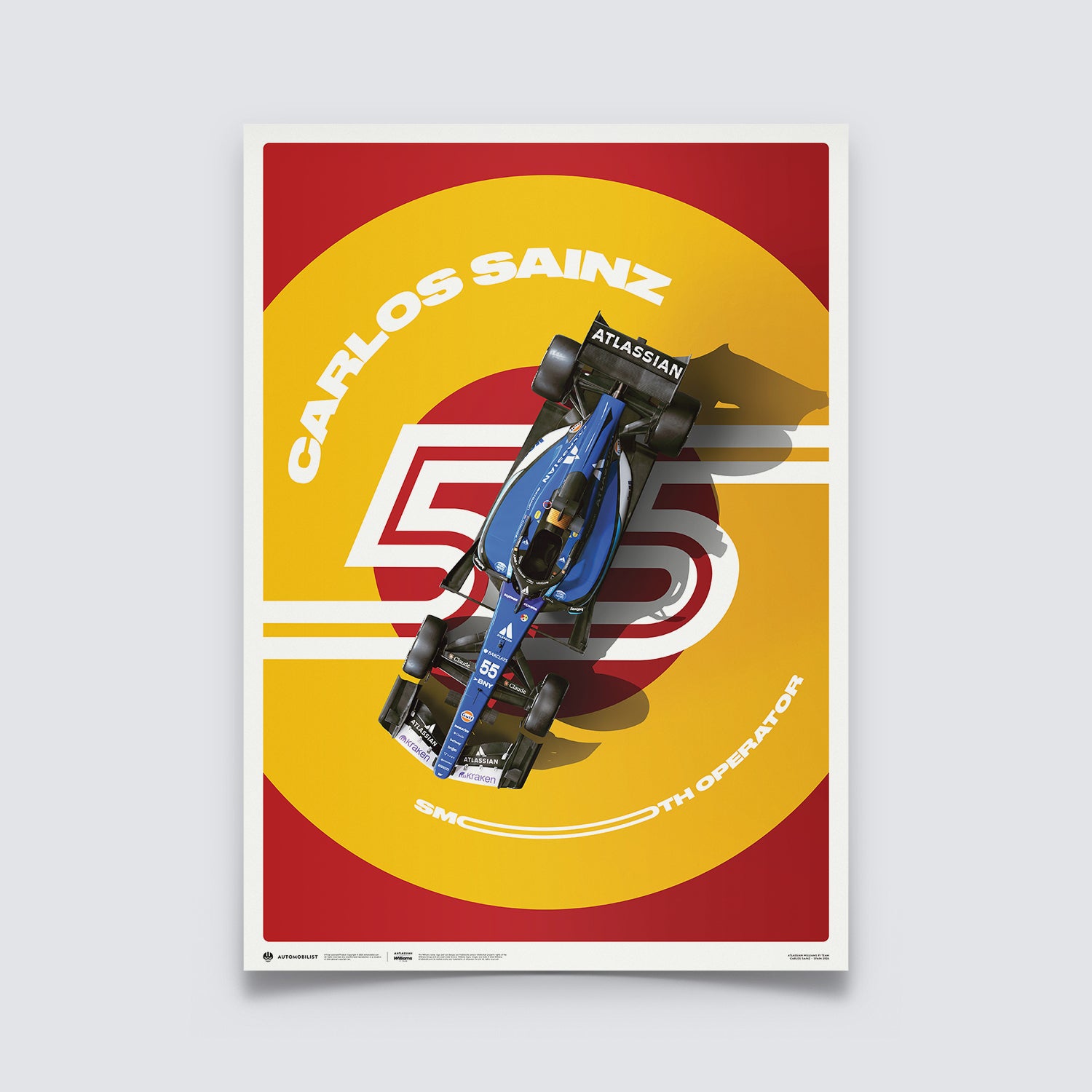 Atlassian Williams F1 Team | Carlos Sainz Spain 2026 | Official Poster (TRACKSIDE)