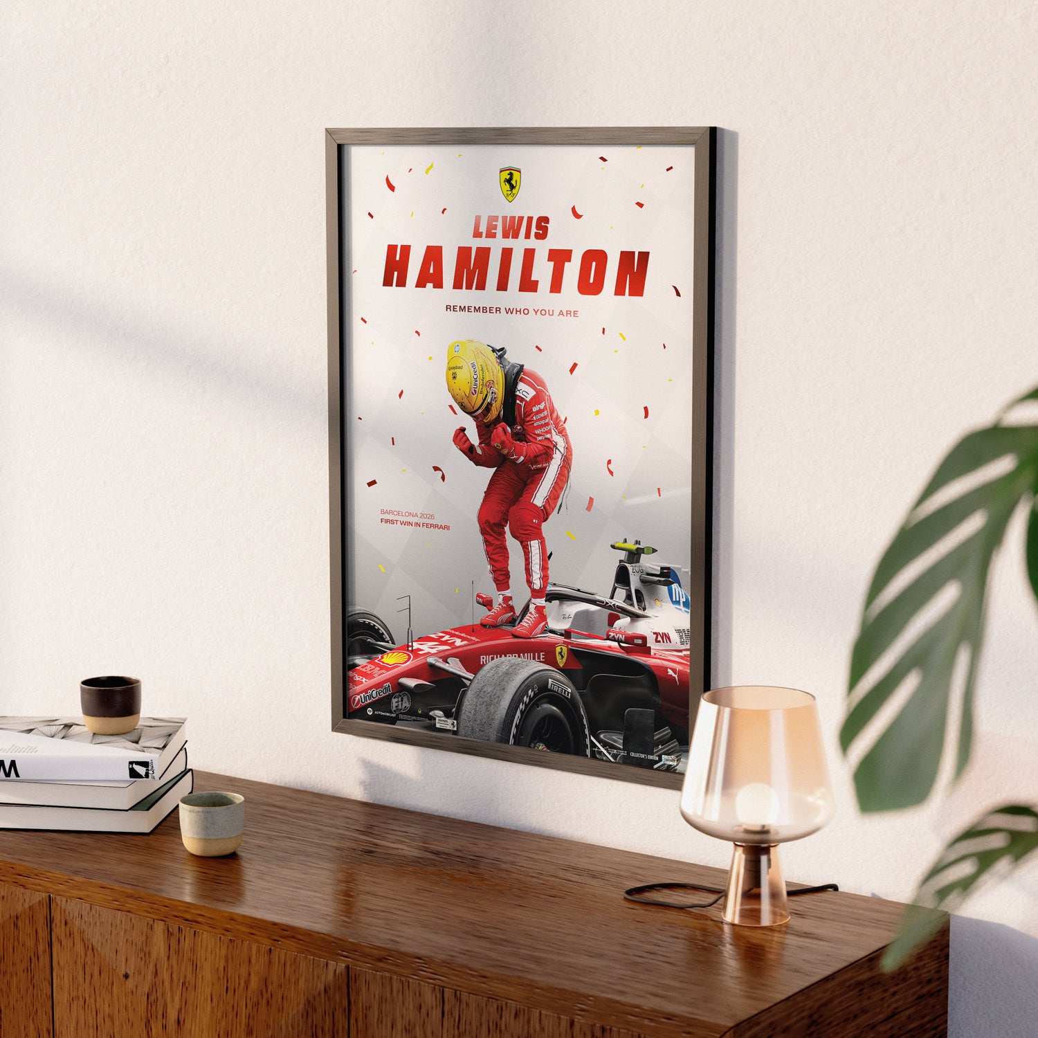 Scuderia Ferrari HP | Lewis Hamilton | Barcelona 2026 Victory | Exclusive Poster