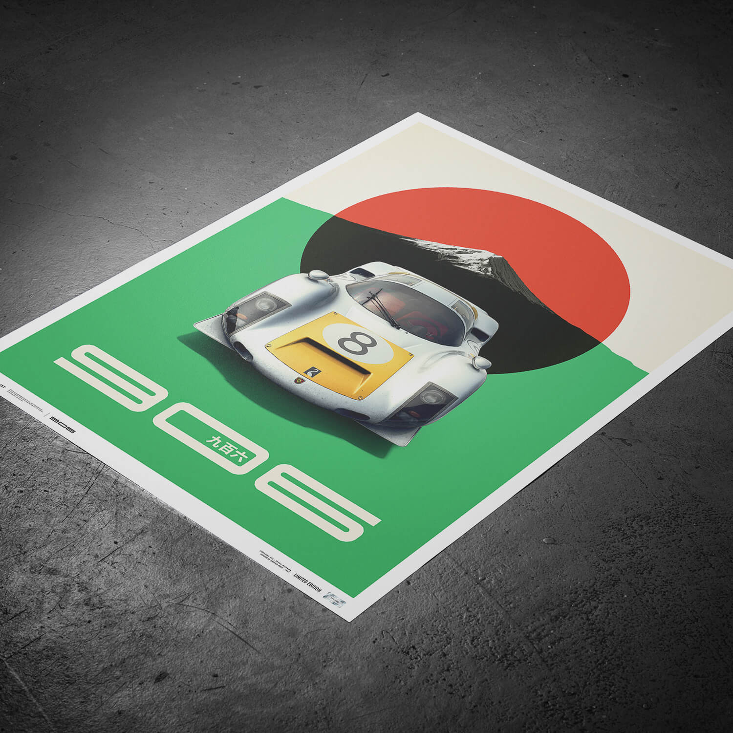 Porsche 906 | 1967 Japanese GP White | Porsche Poster