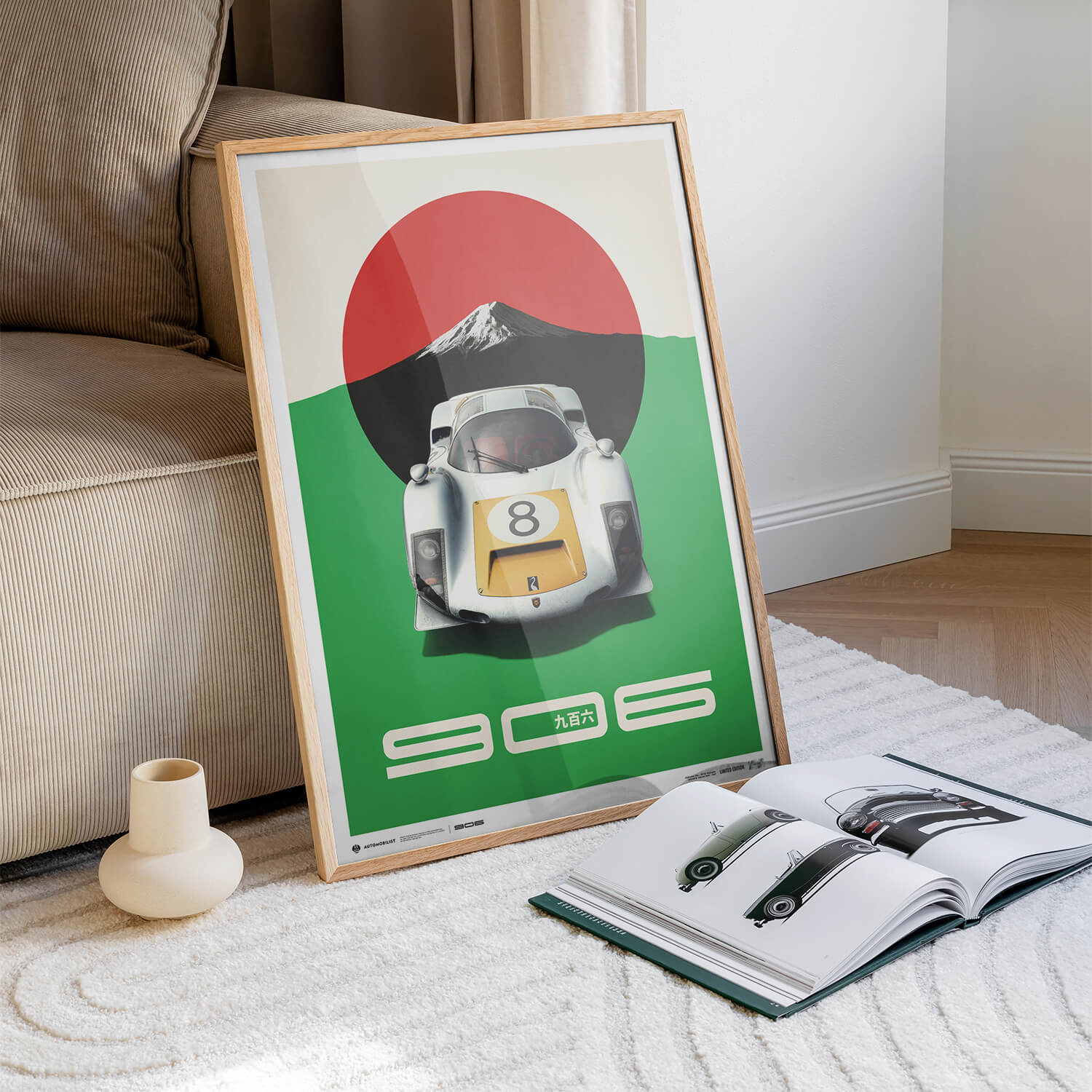 Porsche 906 | 1967 Japanese GP White | Porsche Poster