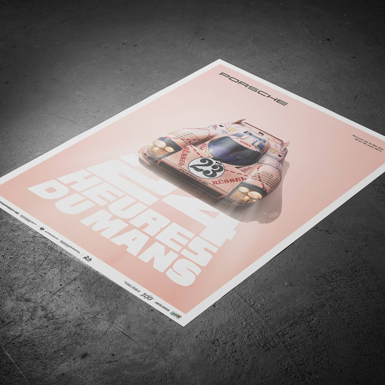 Porsche 917/20 | 1971 Pink Pig | 24h Heures du Mans Poster