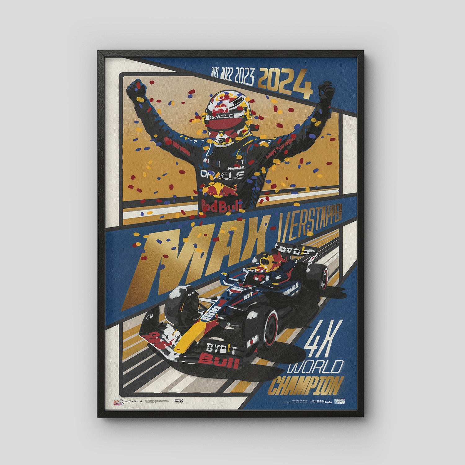 Oracle Red Bull Racing - M4X Verstappen - 2024 F1® World Drivers' Champion | Collector's Edition Poster | Cito