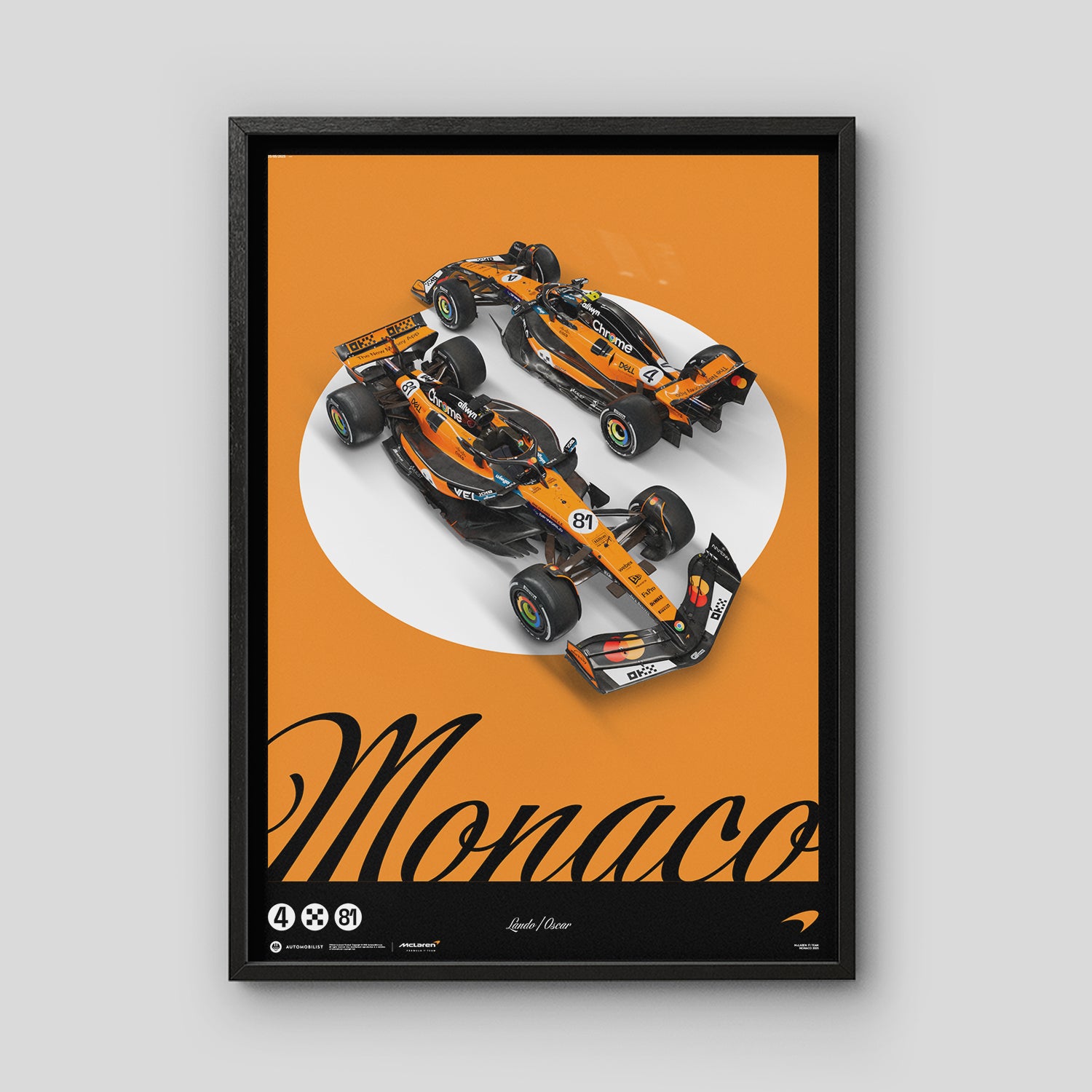 McLaren Formula 1 Team | Monaco Livery 2025 | Poster
