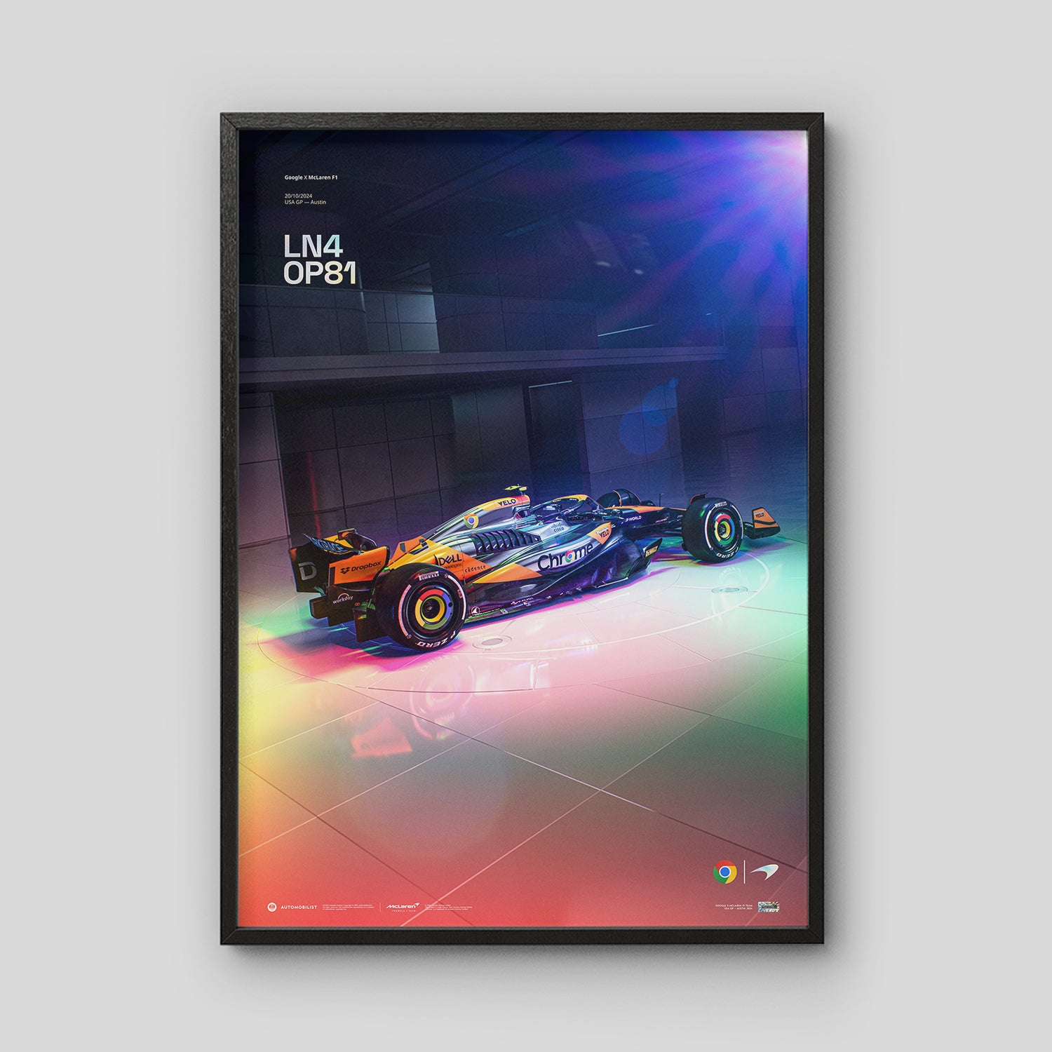 McLaren Formula 1 Team Chrome Livery | US Grand Prix 2024 | Collector’s Edition Poster