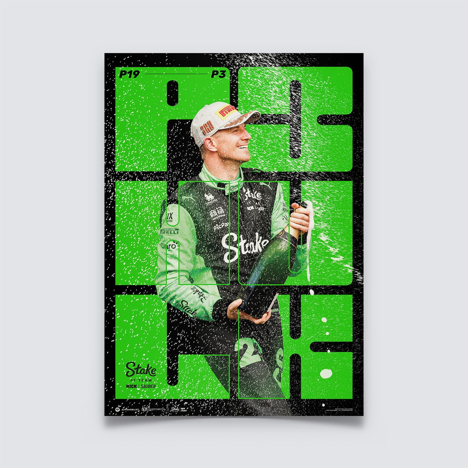 Nico Hulkenberg | First Podium | Stake F1 Team KICK Sauber | Official Poster